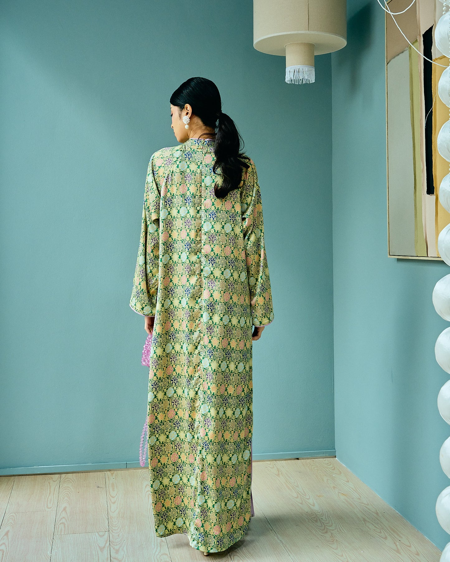 DIYA Vietnam Set in Green/Lilac