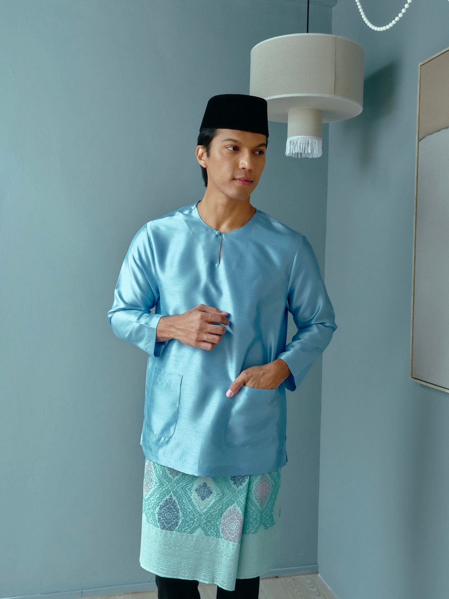 TUAN Baju Melayu Top in Blue