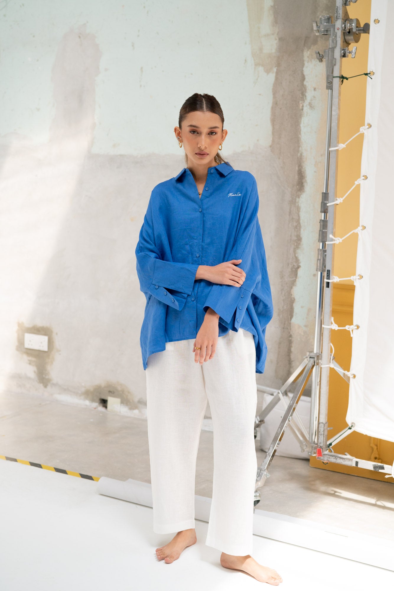 Zoe Linen Pants in White