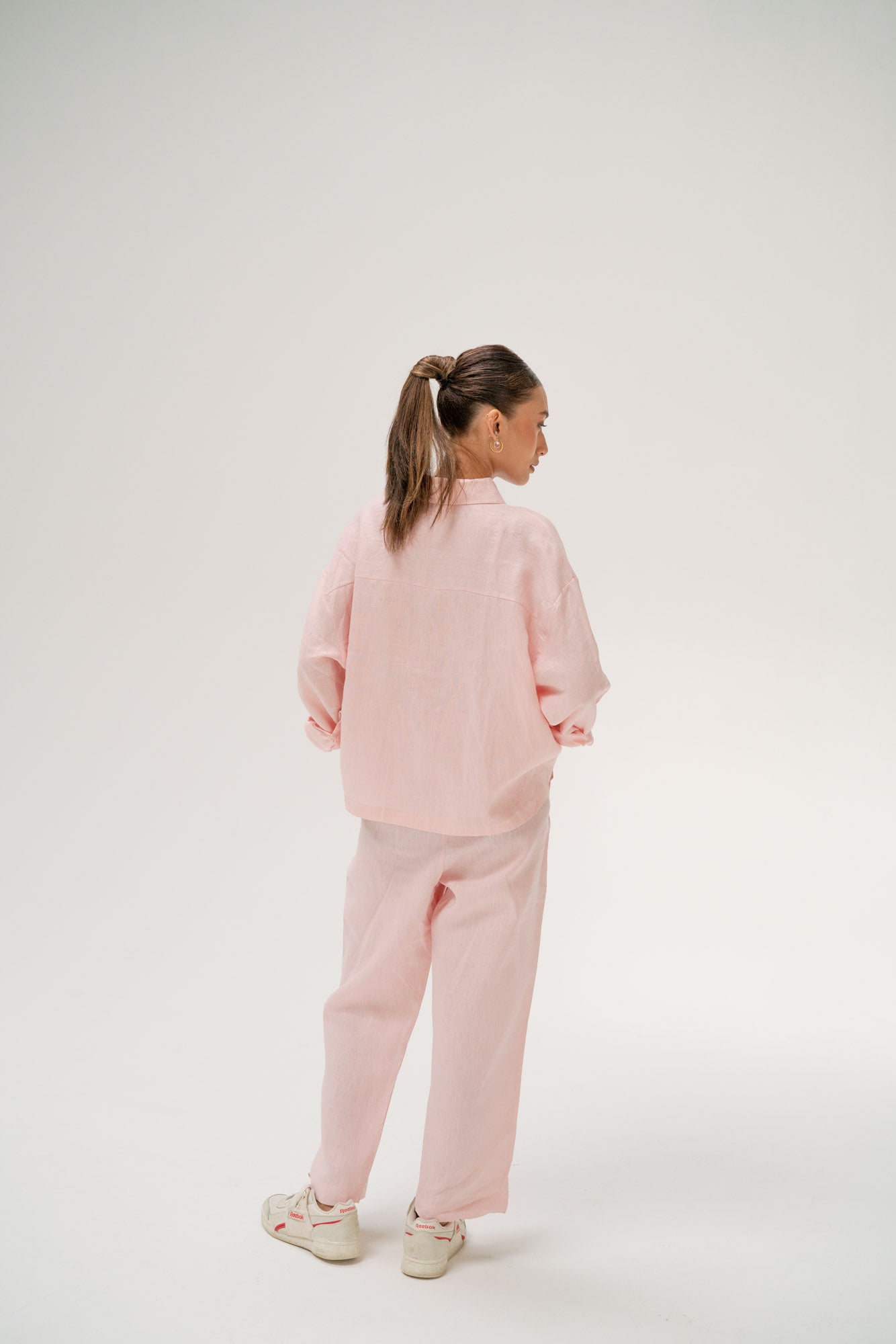 Avi Linen Shirt in Pink