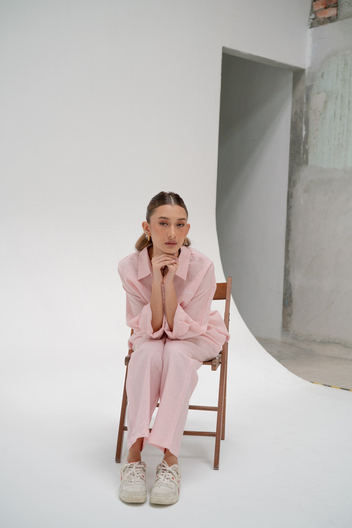 Avi Linen Shirt in Pink
