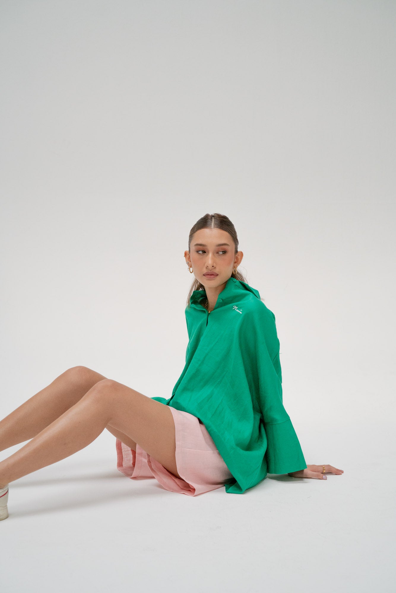 Moma Linen Shorts in Pink