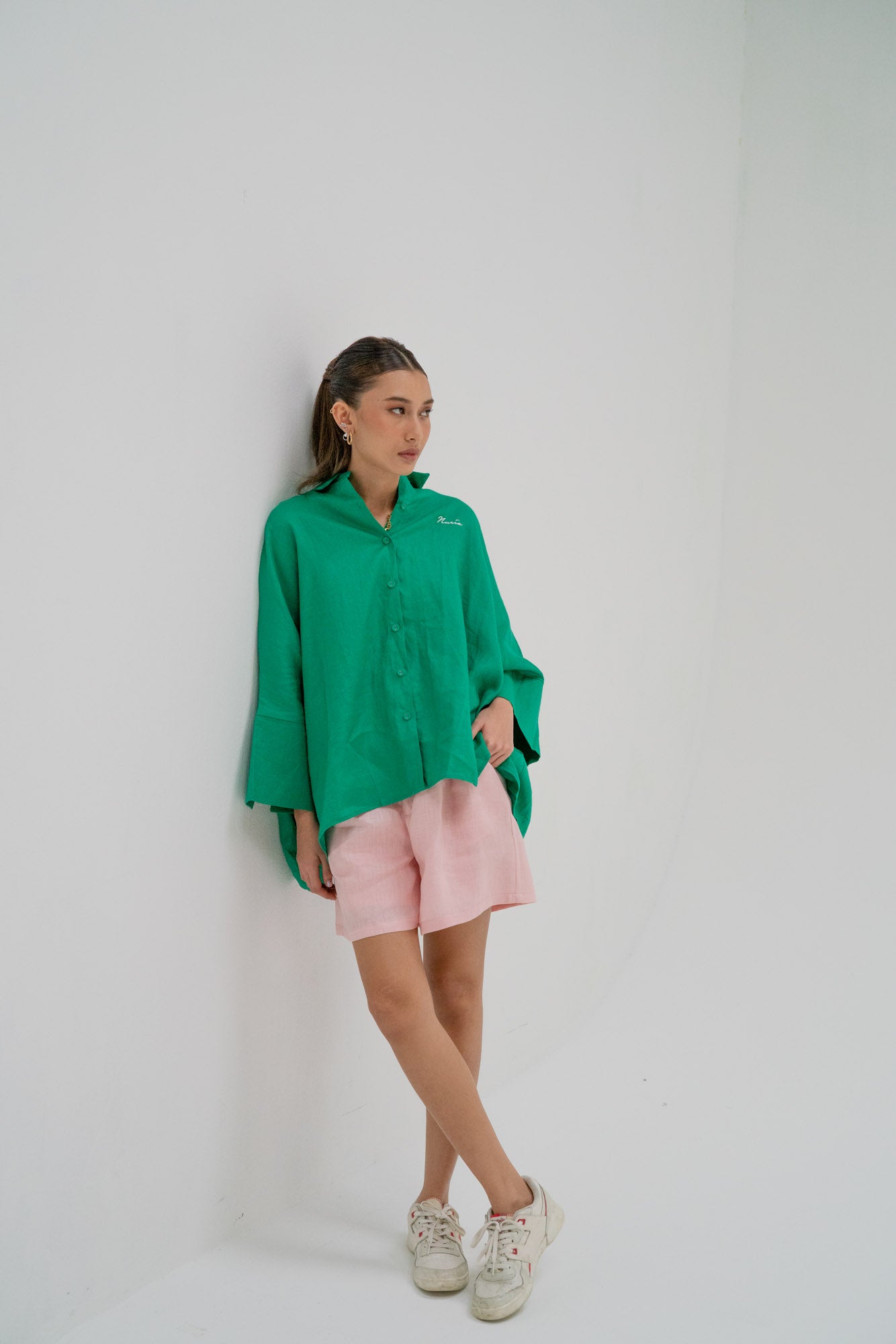 Moma Linen Shorts in Pink