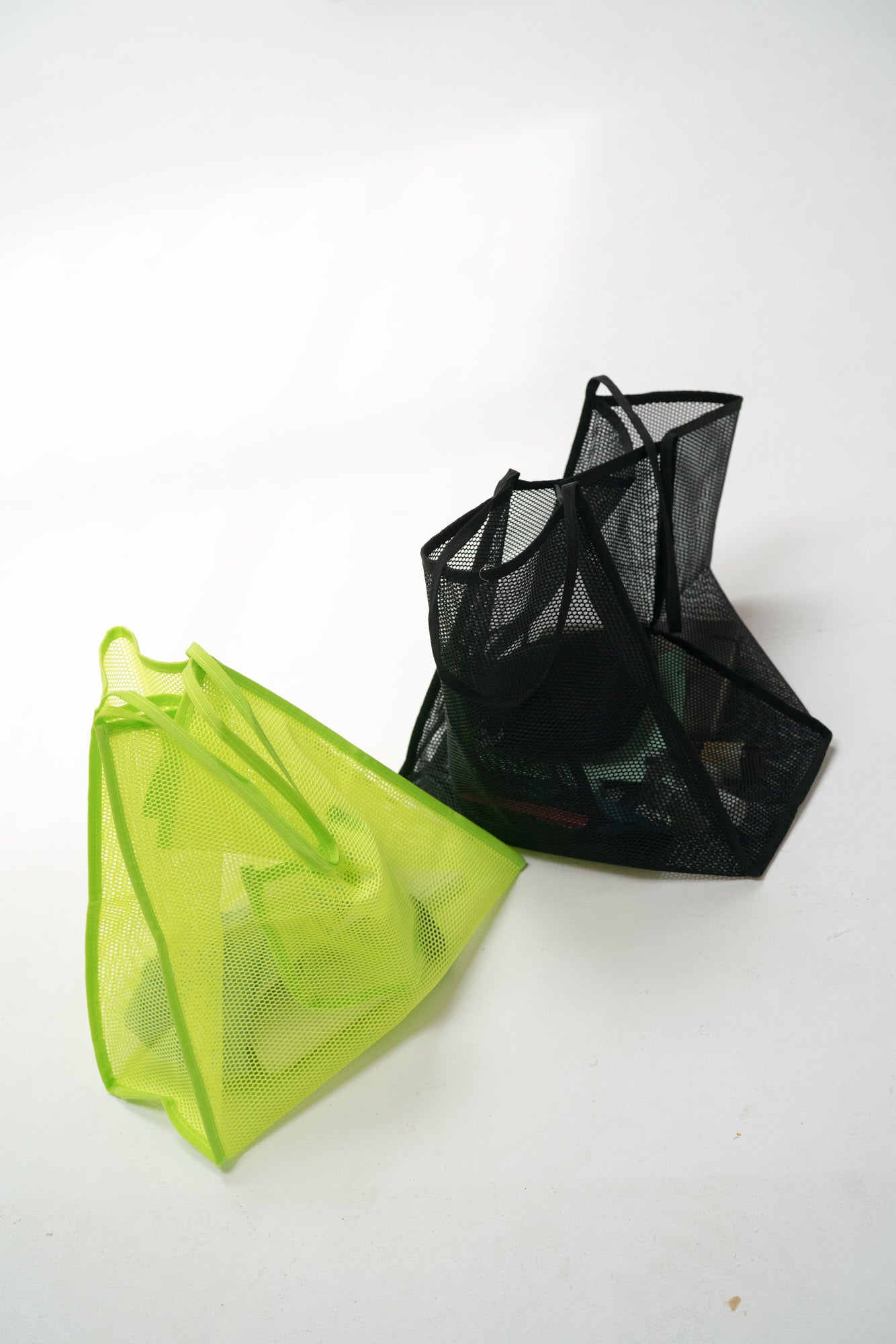 Mesh Tote Bag in Neon Yellow