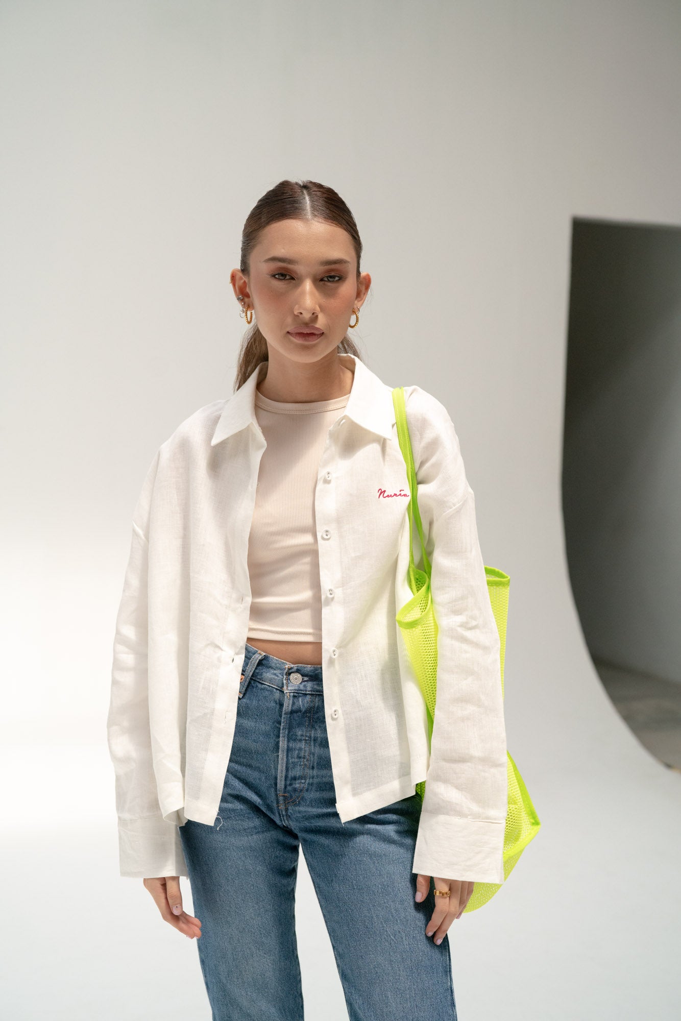 Avi Linen Shirt in White