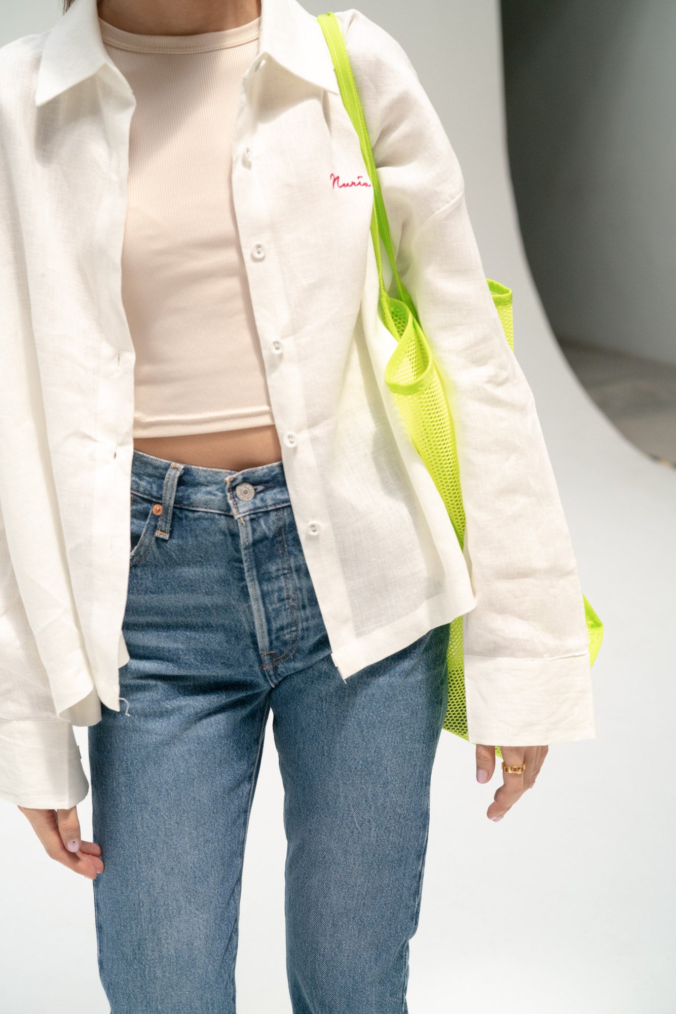 Avi Linen Shirt in White