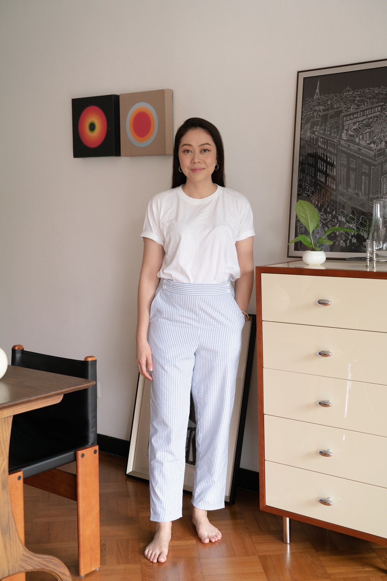 Jane Blue Stripe Co-Ords Set (Size L/XL)