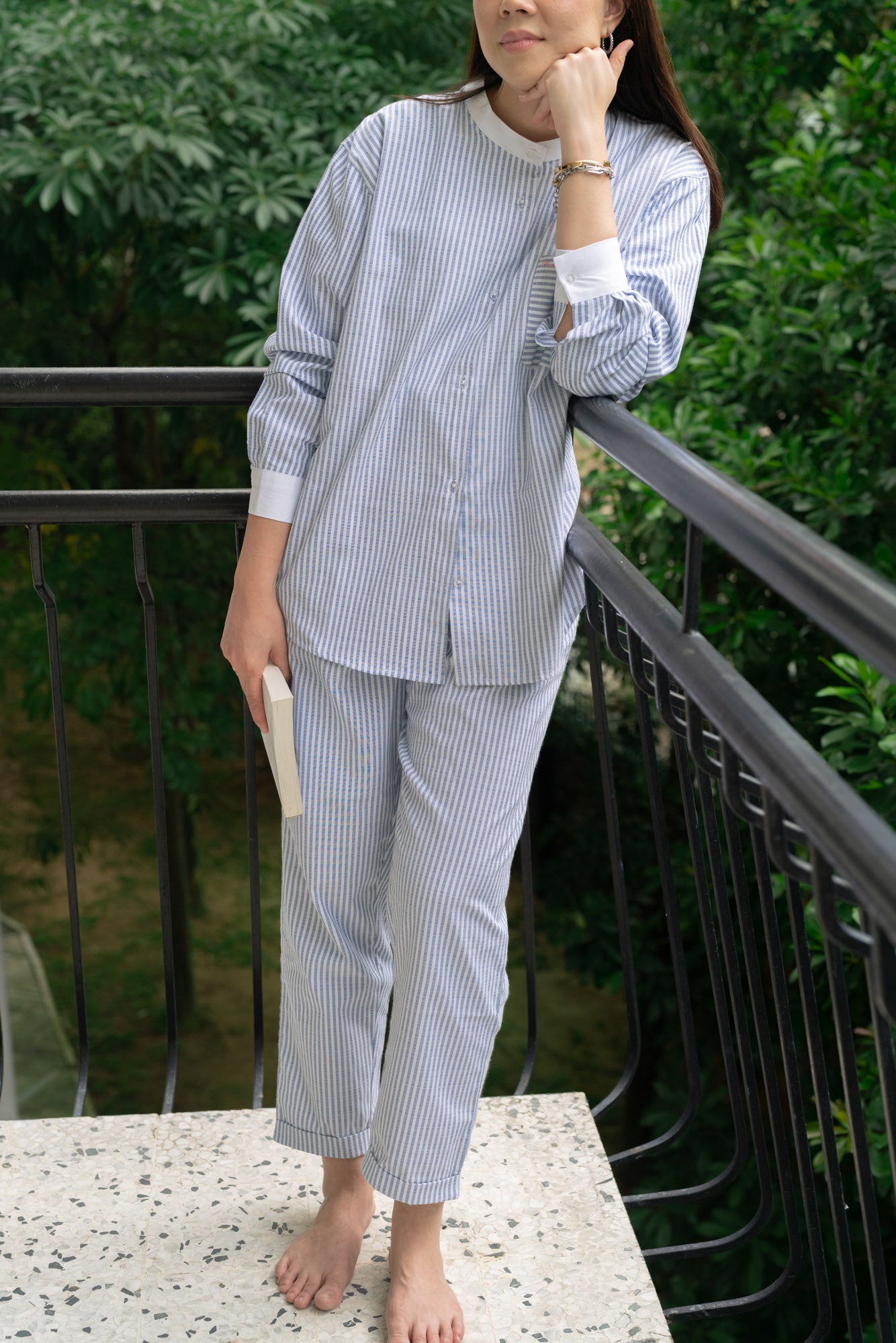 Jane Blue Stripe Co-Ords Set (Size S/M)