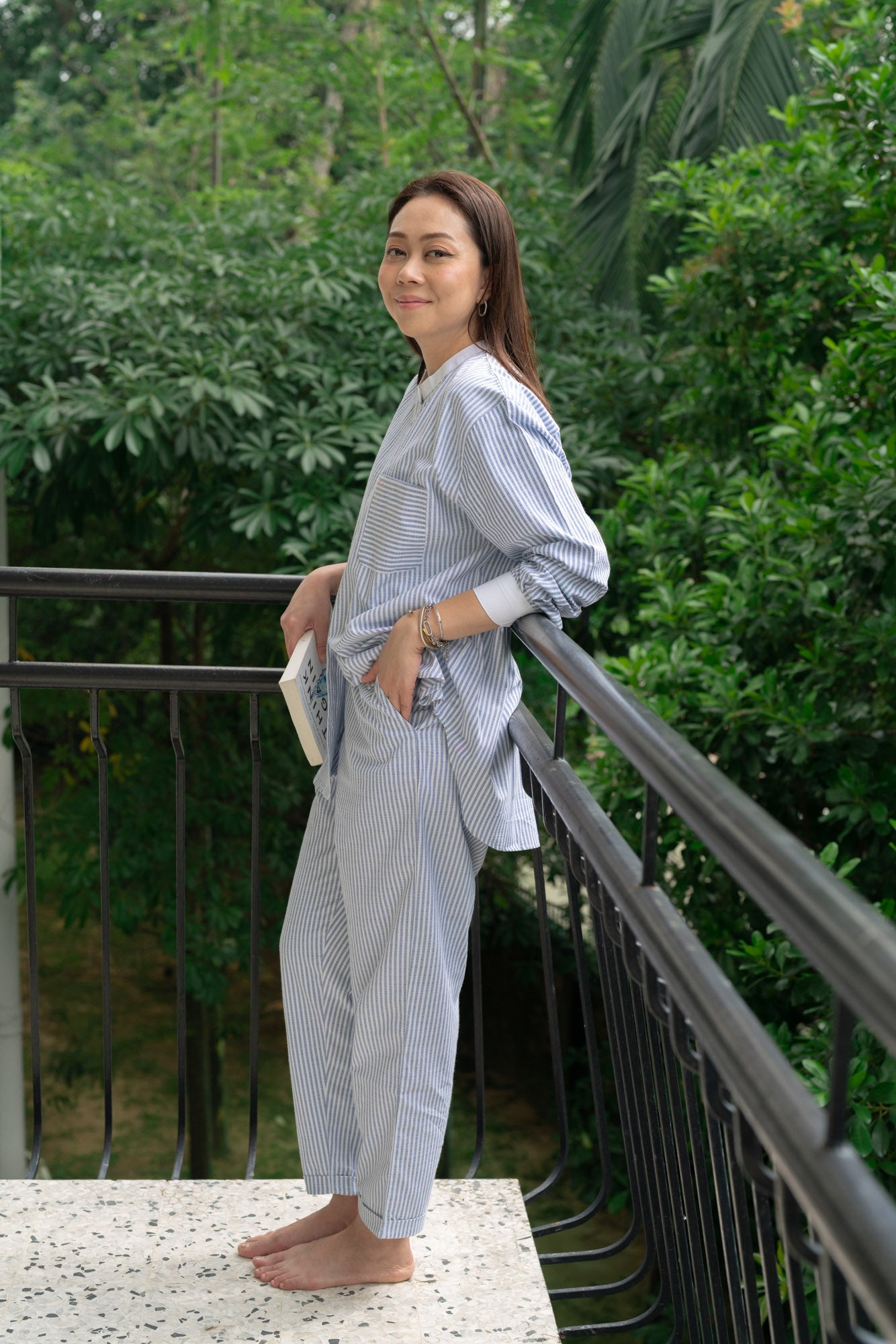 Jane Blue Stripe Co-Ords Set (Size S/M)