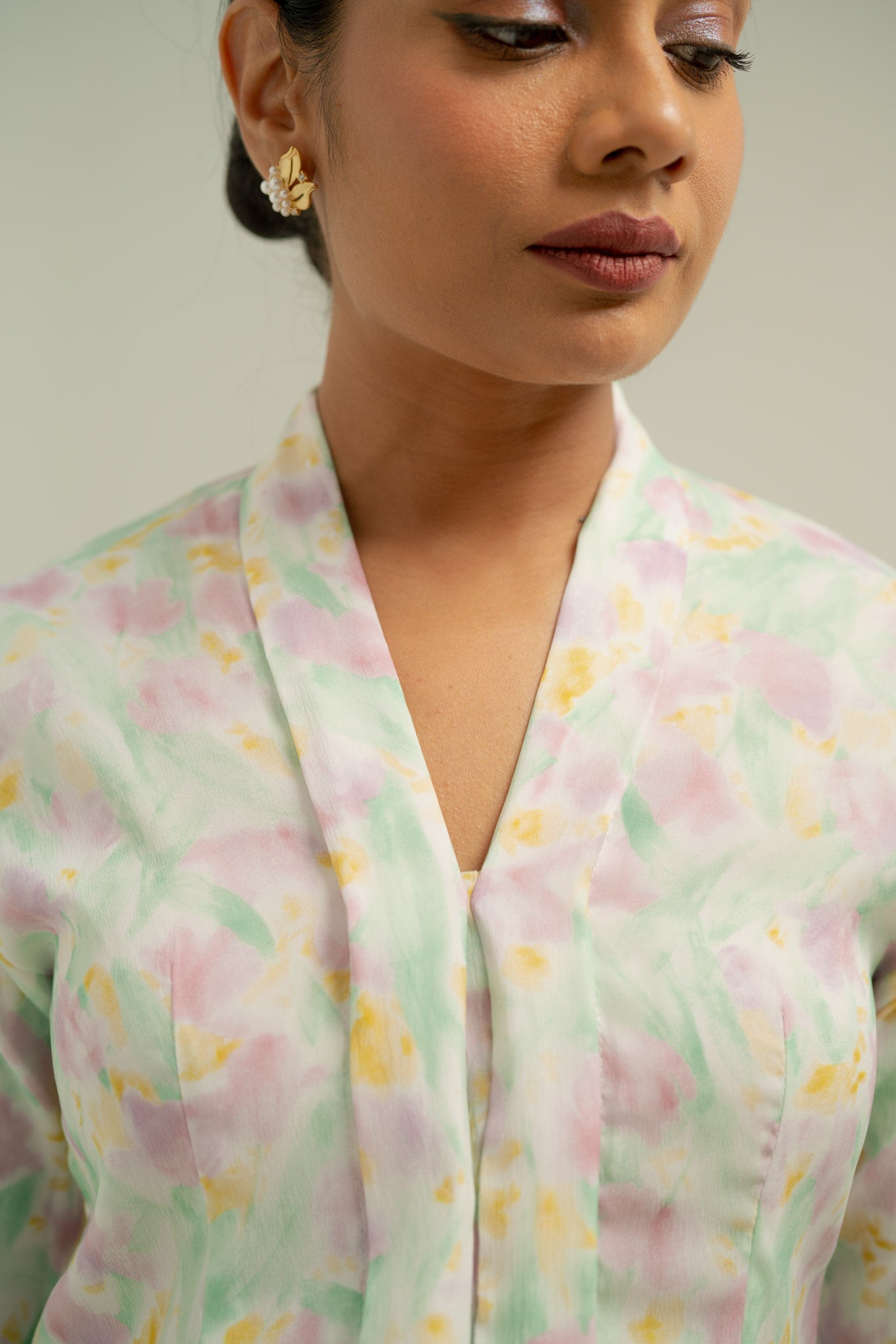 Neha Organza Kebaya Top in Pink