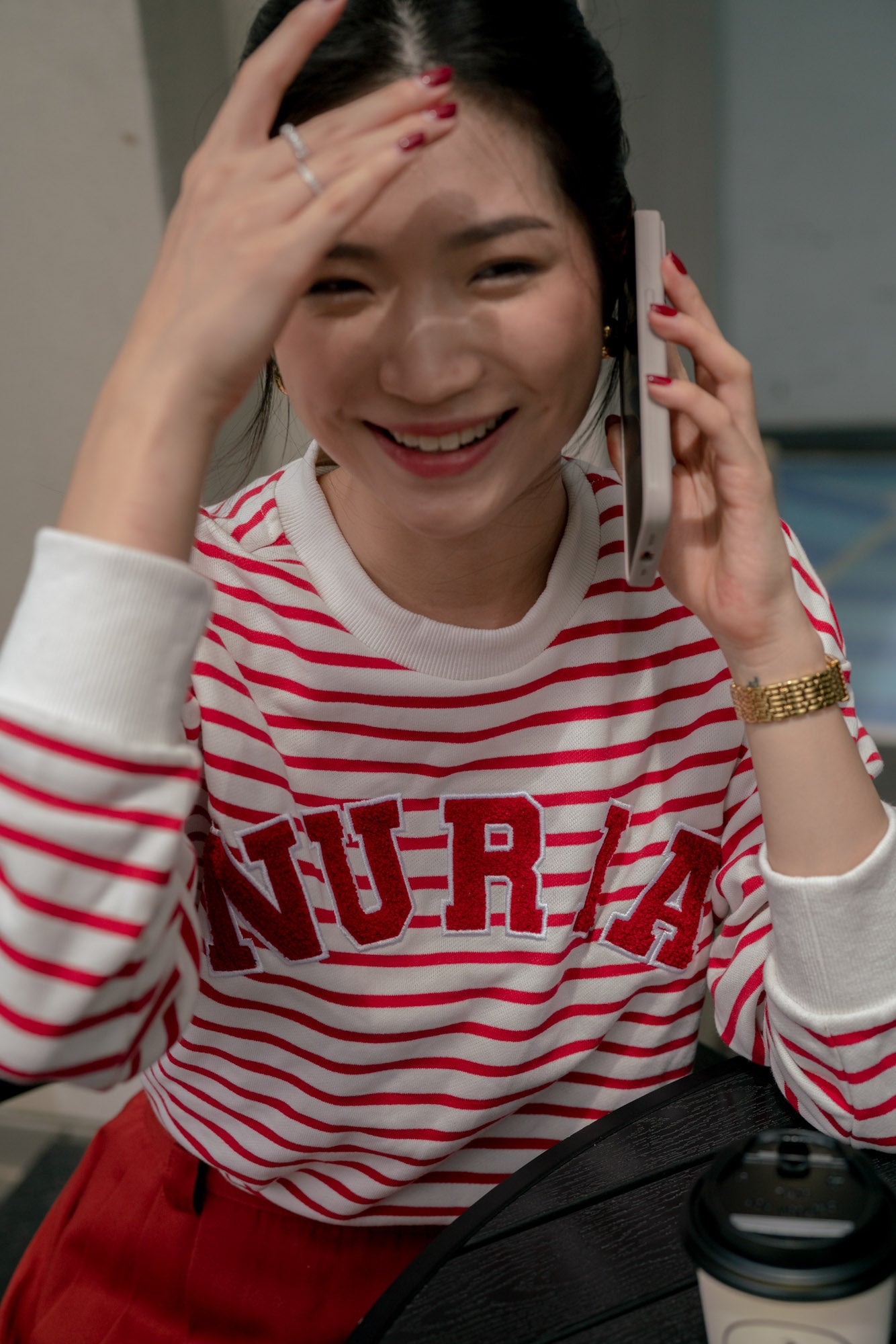 Simone Jumper in Red White