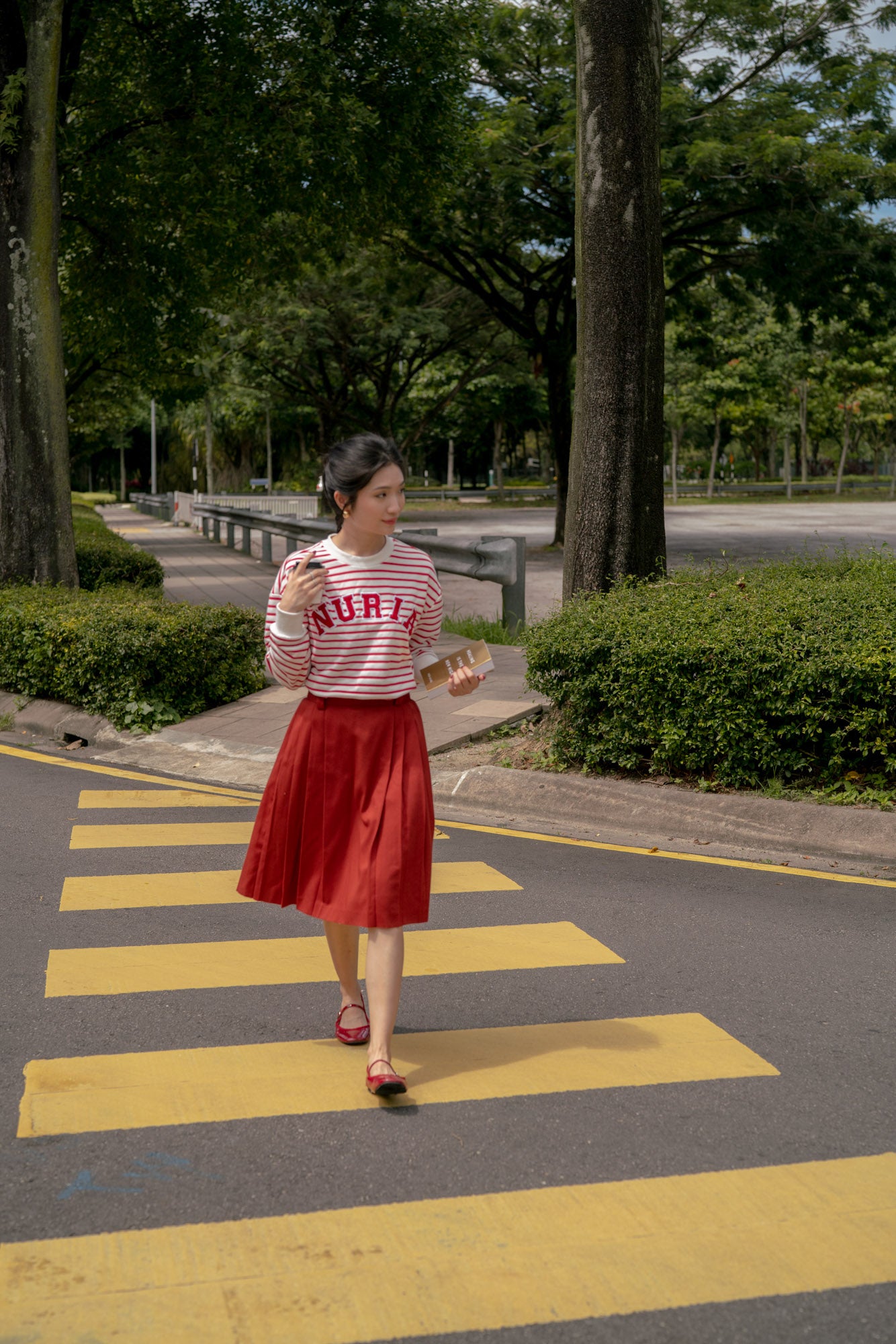 Simone Jumper in Red White