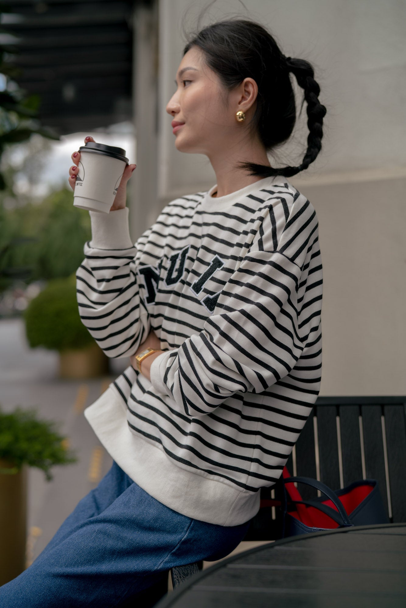 Simone Jumper in Black White