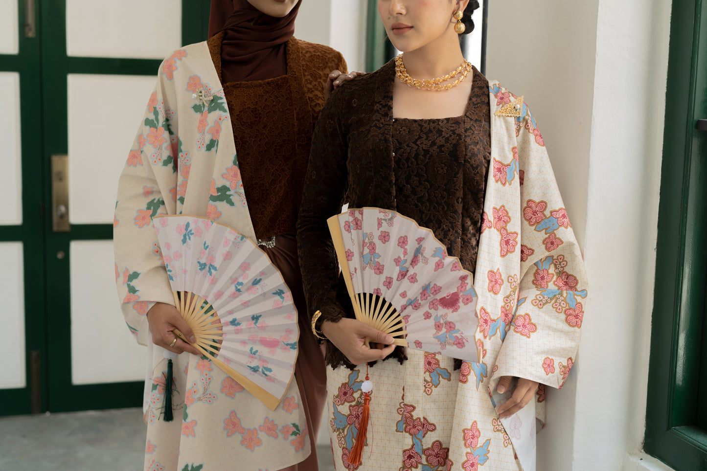 Srikandi Velvet Kebaya Top in Cognac