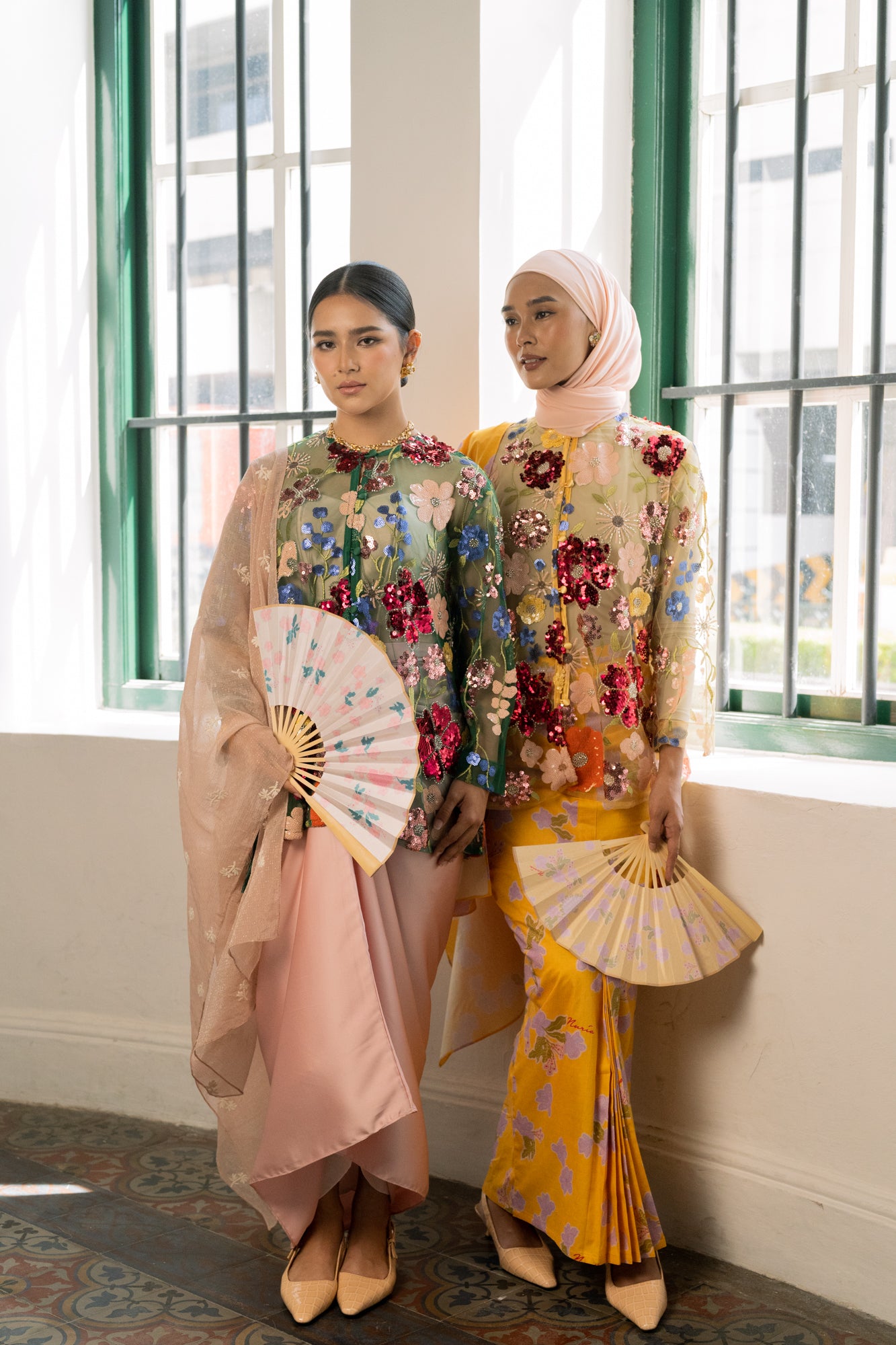 Sekar Net Floral Top in Yellow