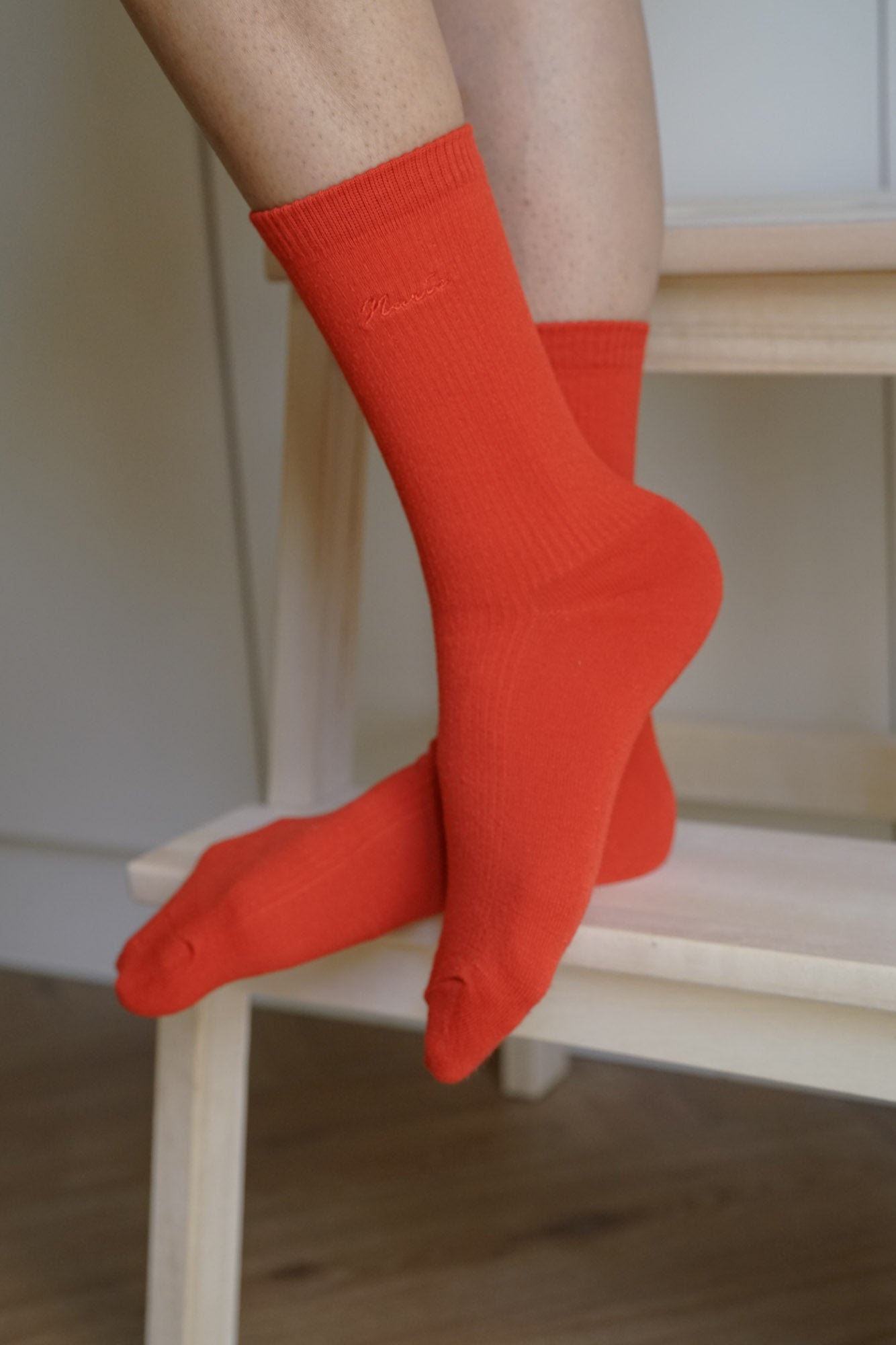 Socks in Bright Red