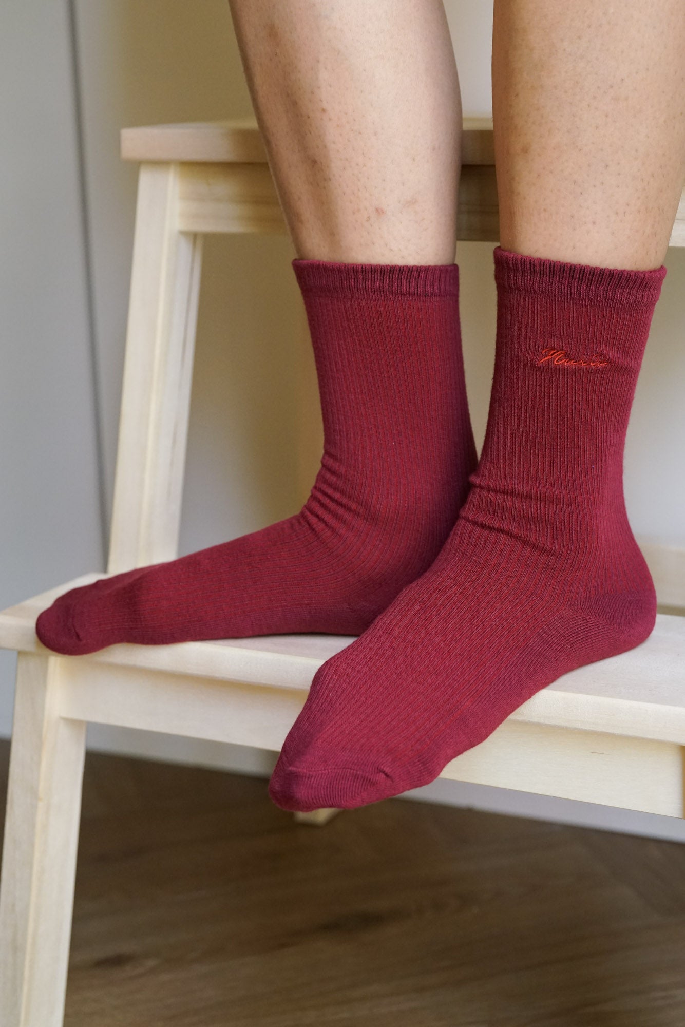 Socks in Burgundy
