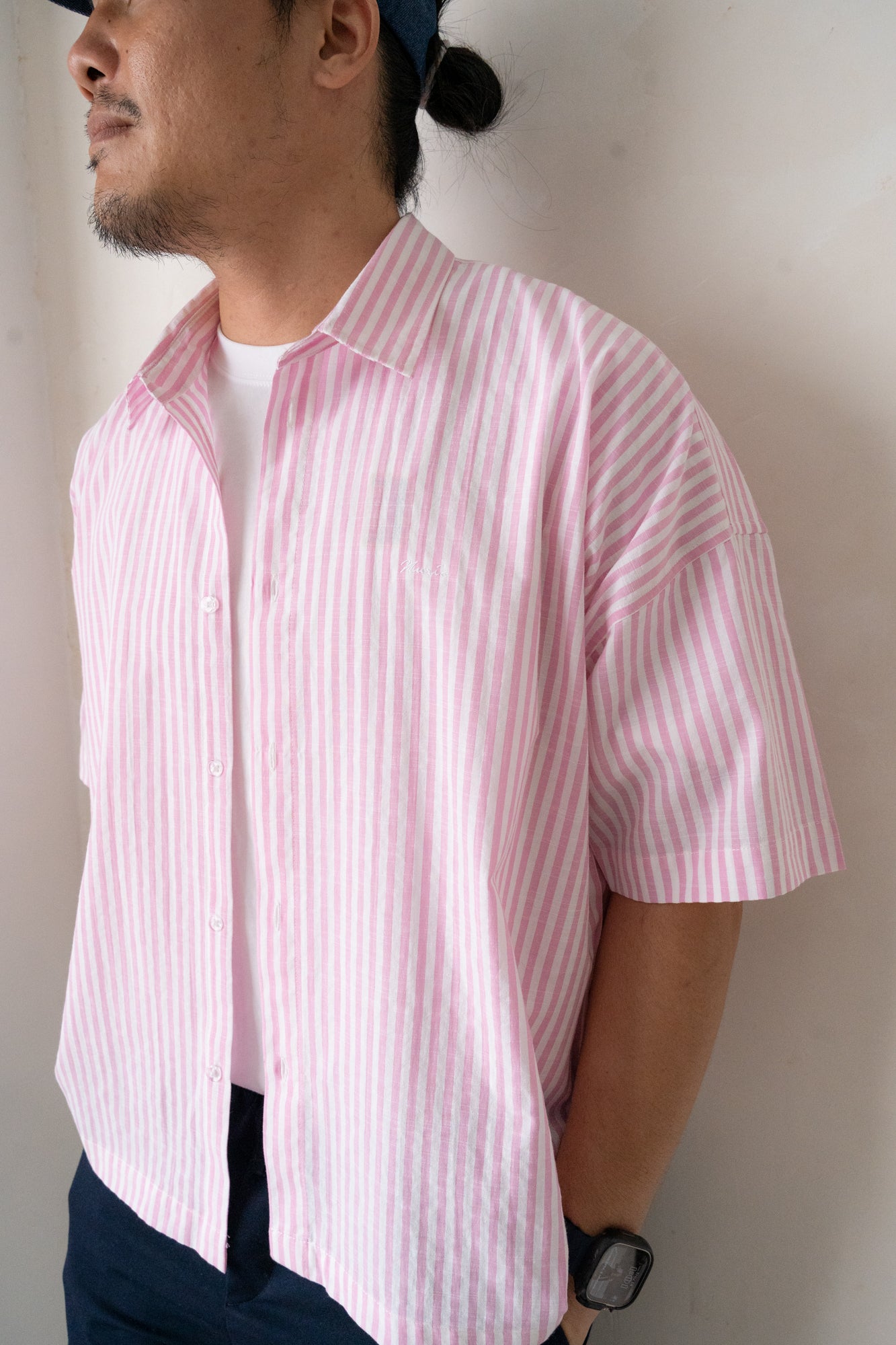 Will Boxy Striped Shirt in Pink