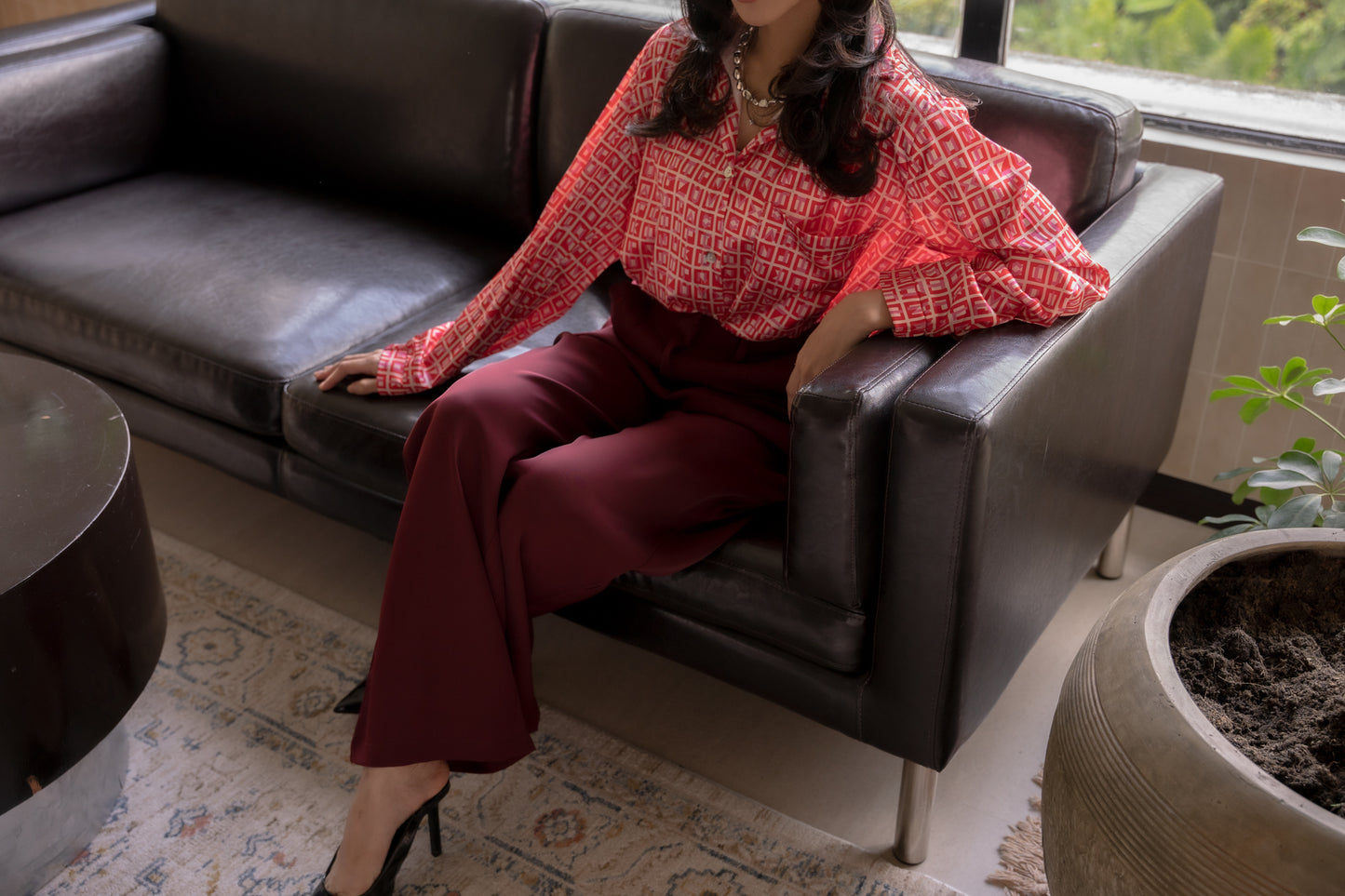Jackie Pants in Maroon