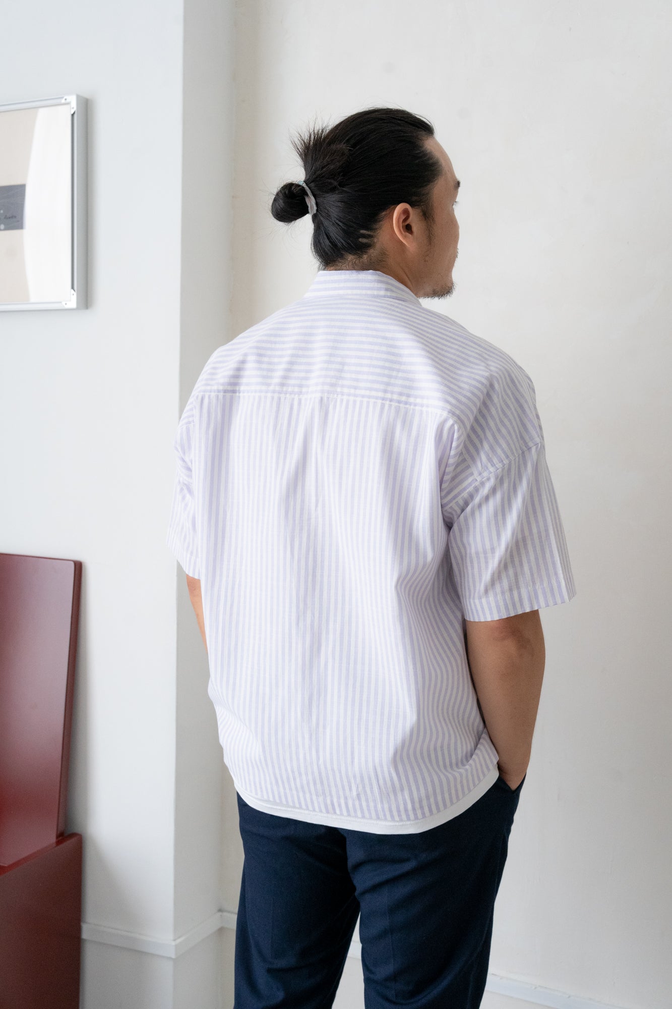 Will Boxy Striped Shirt in Lilac