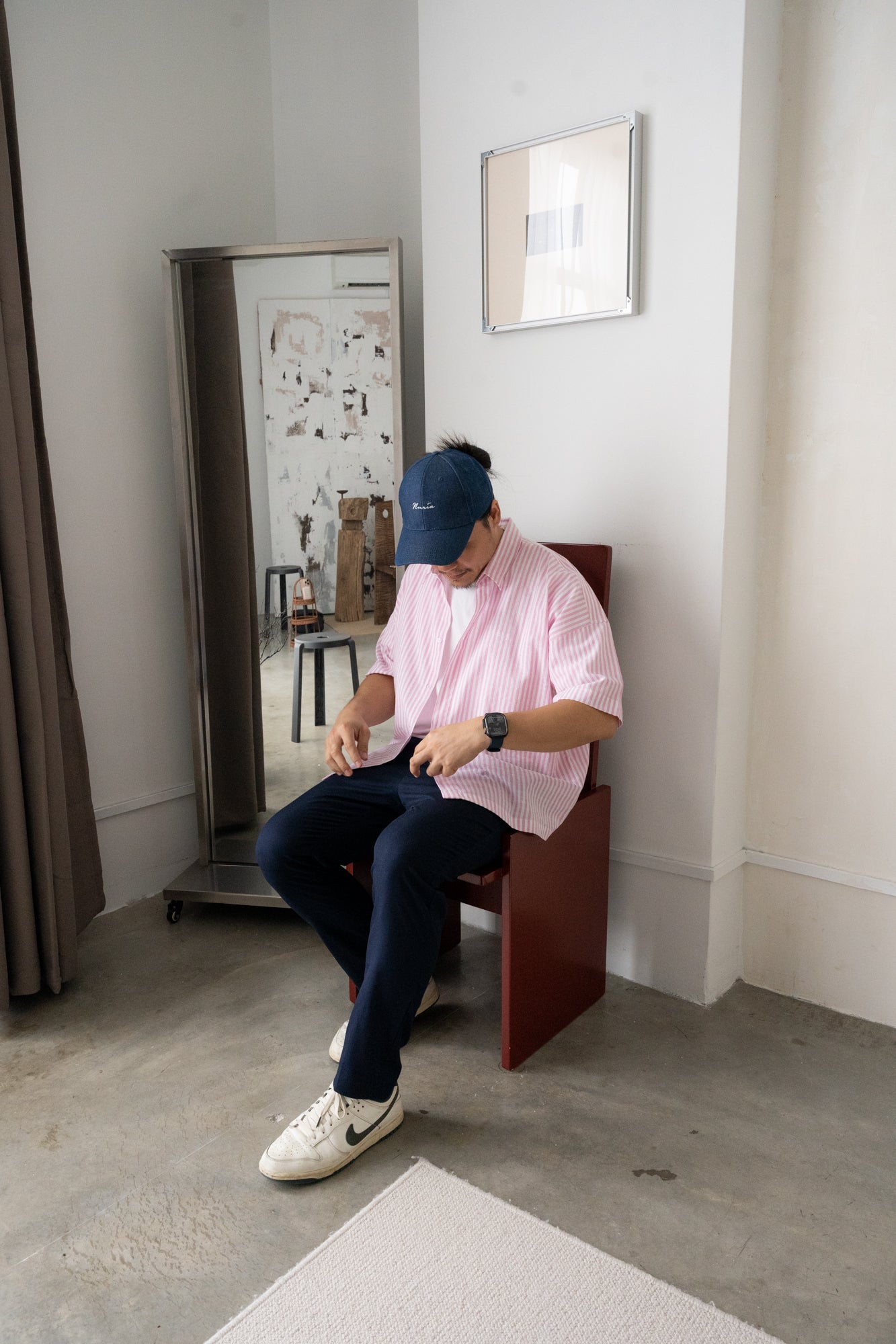 Will Boxy Striped Shirt in Pink