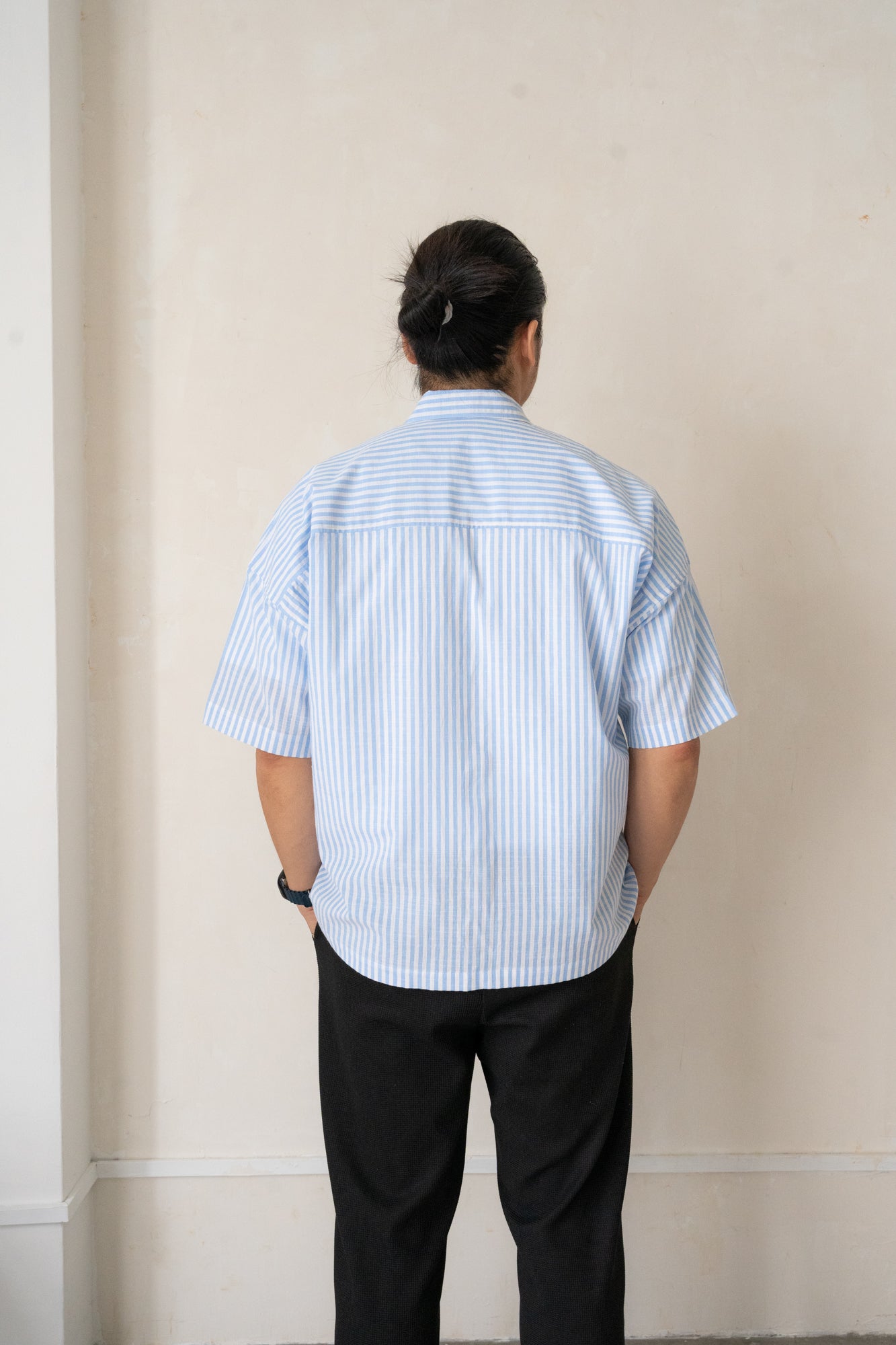 Will Boxy Striped Shirt in Baby Blue