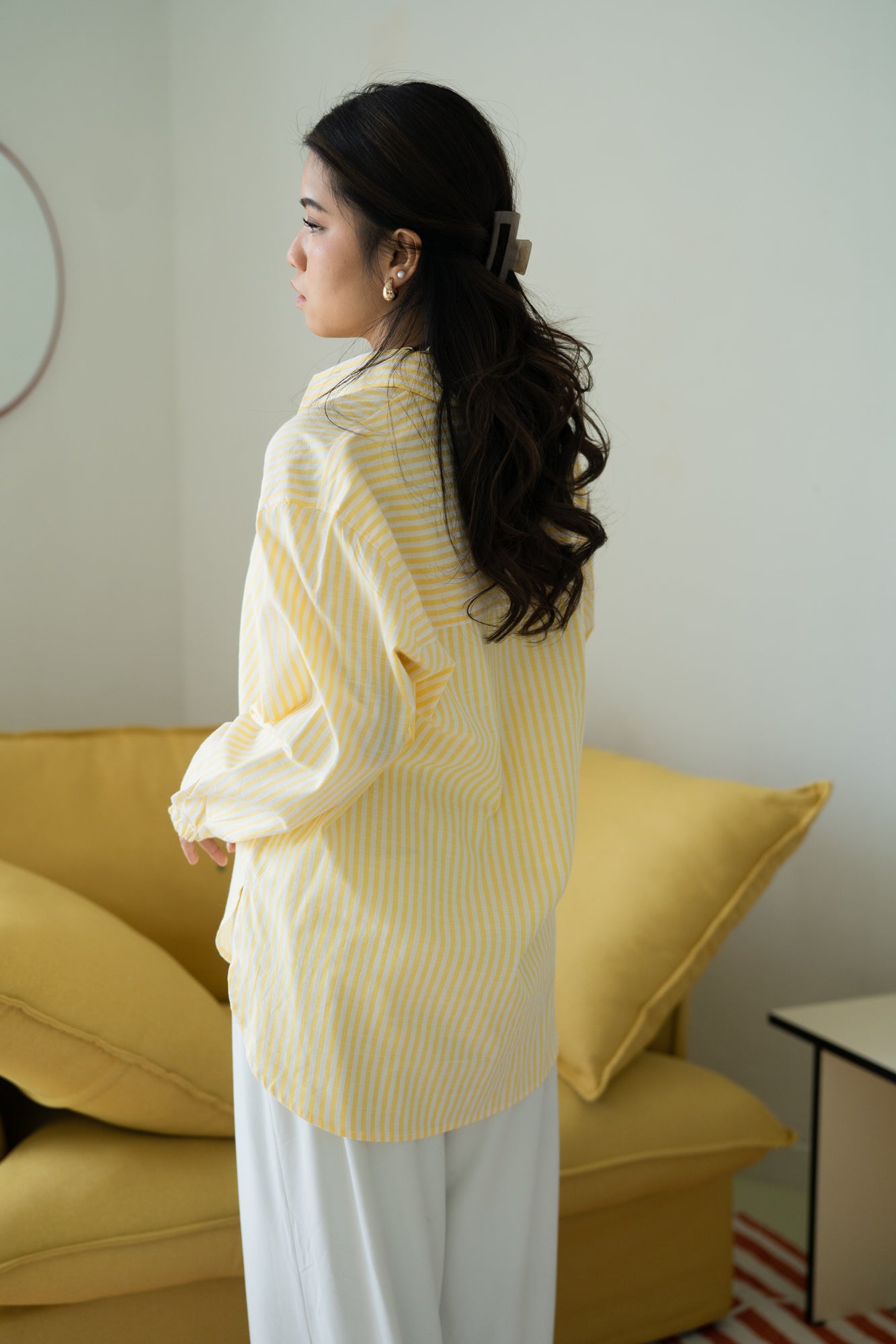 Candy Striped Shirt in Yellow