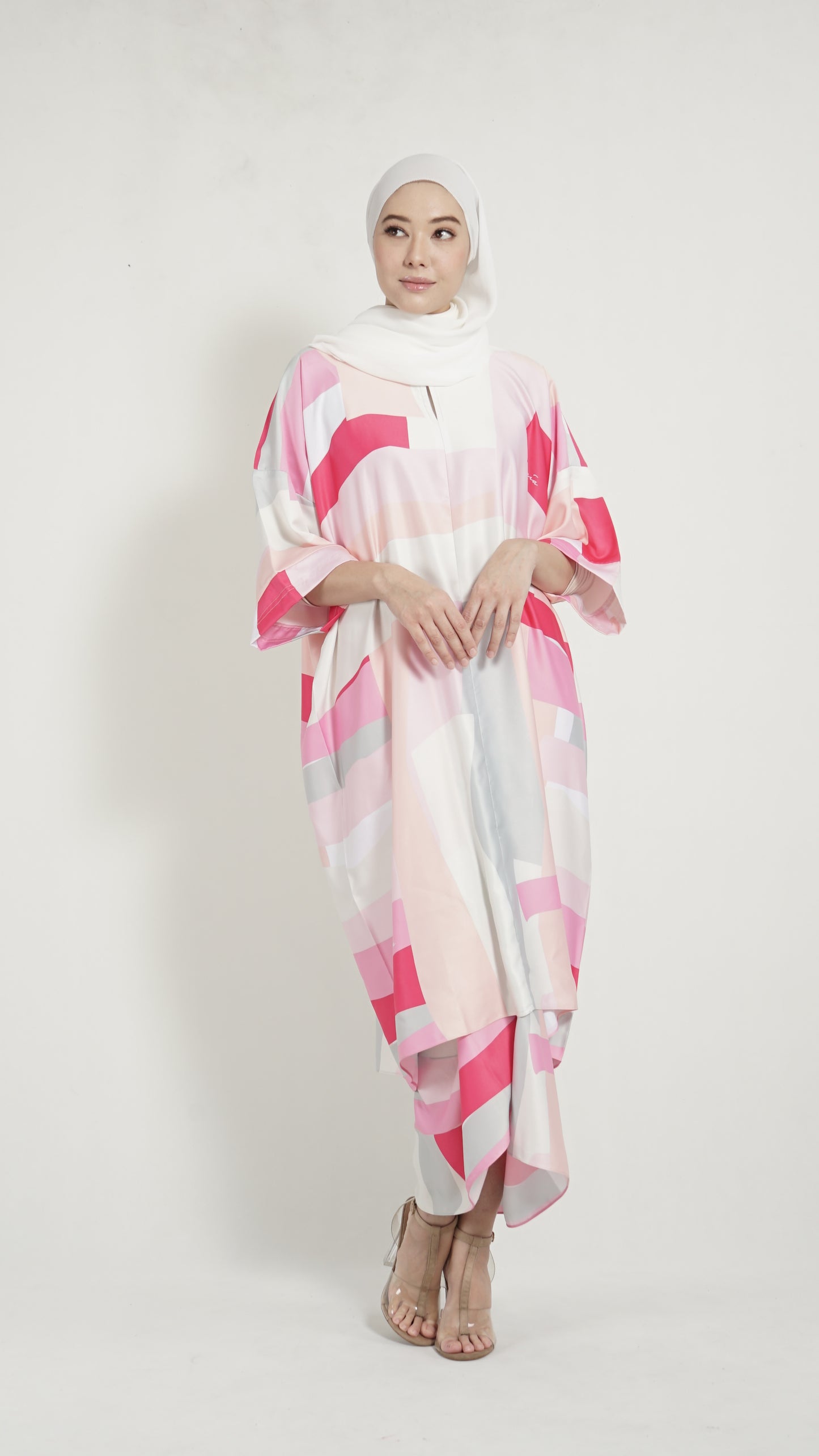 Kirana Top Pink Fuschia Geometry