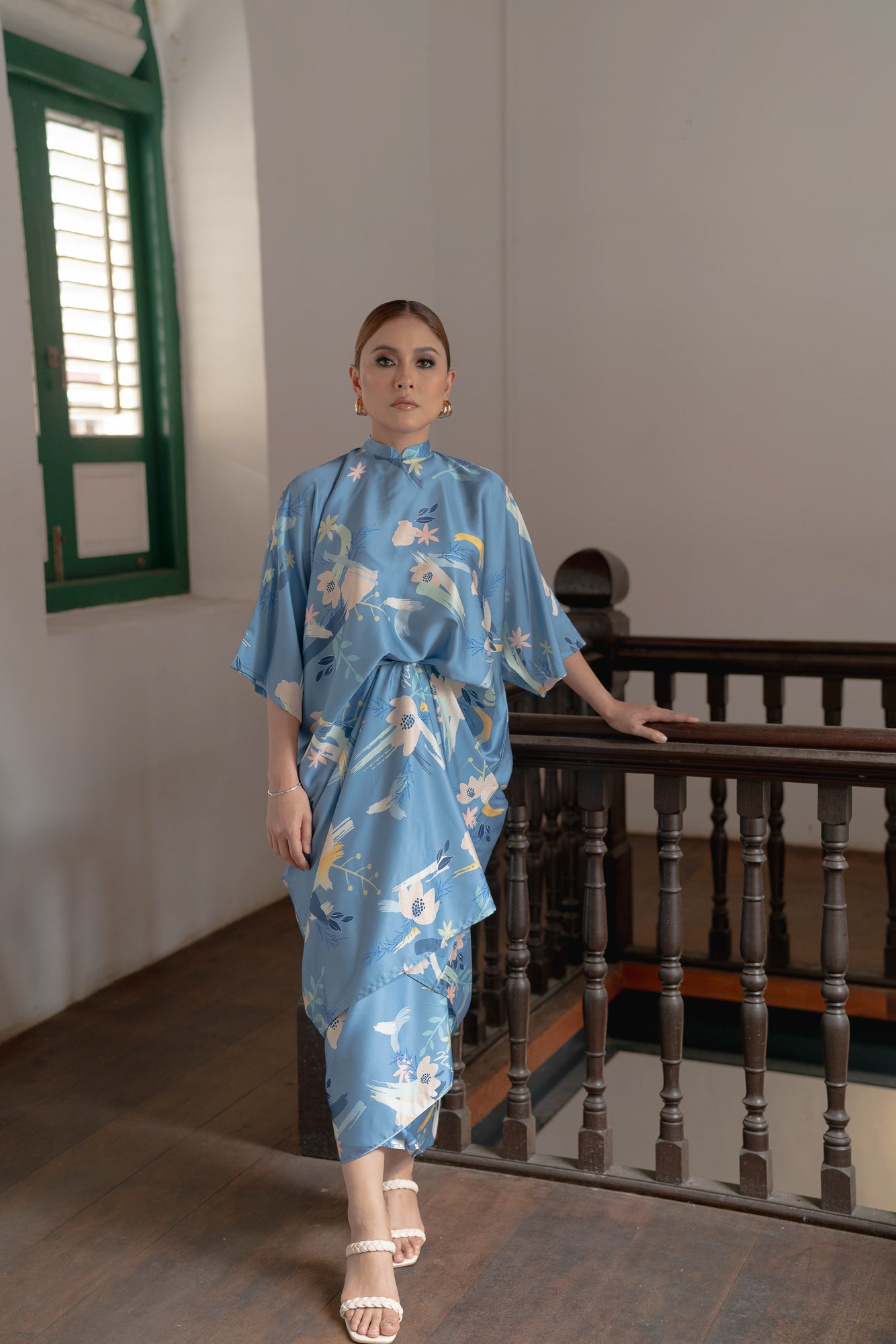 Alana Top in Dusty Blue