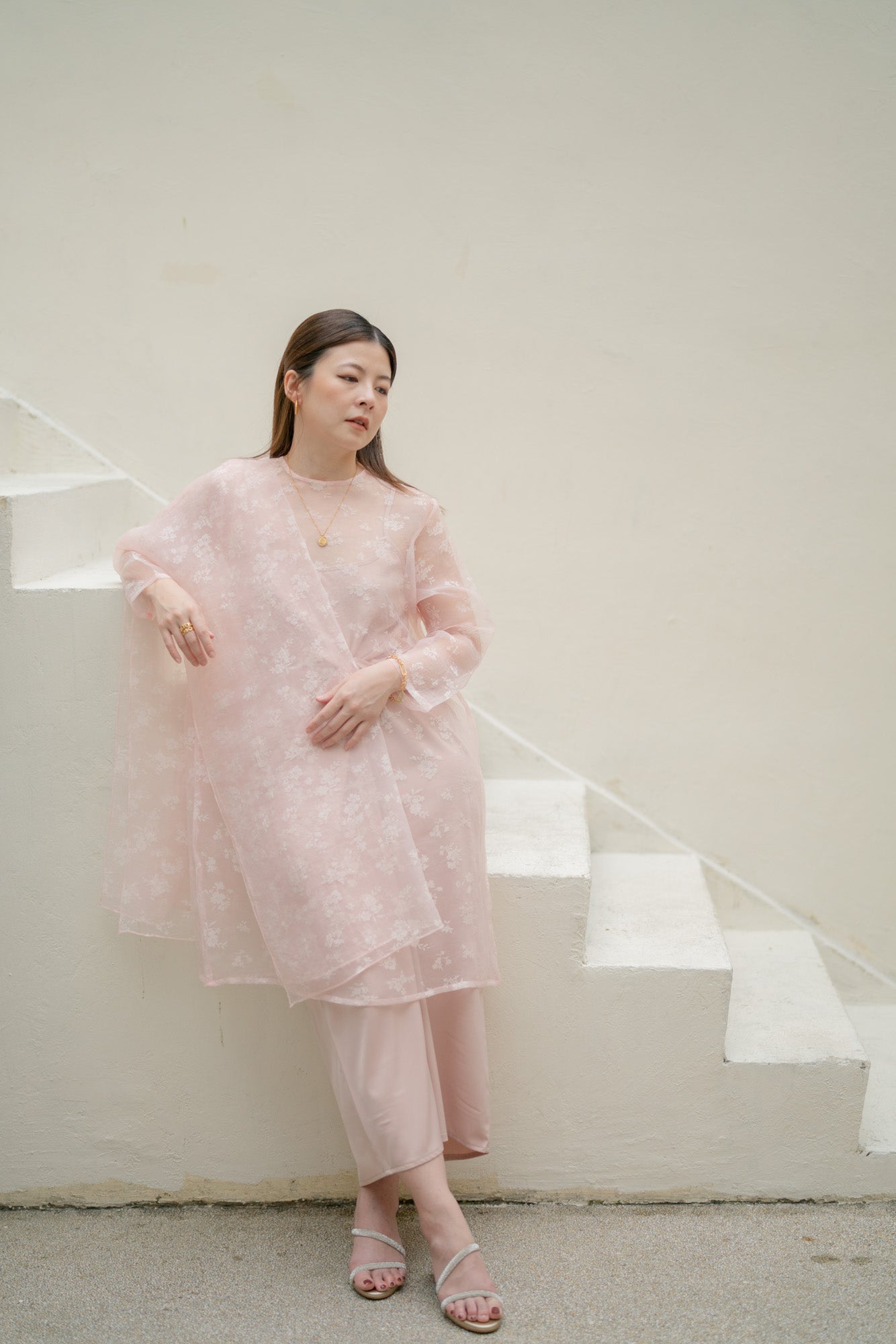 Maris Organza Set in Pink