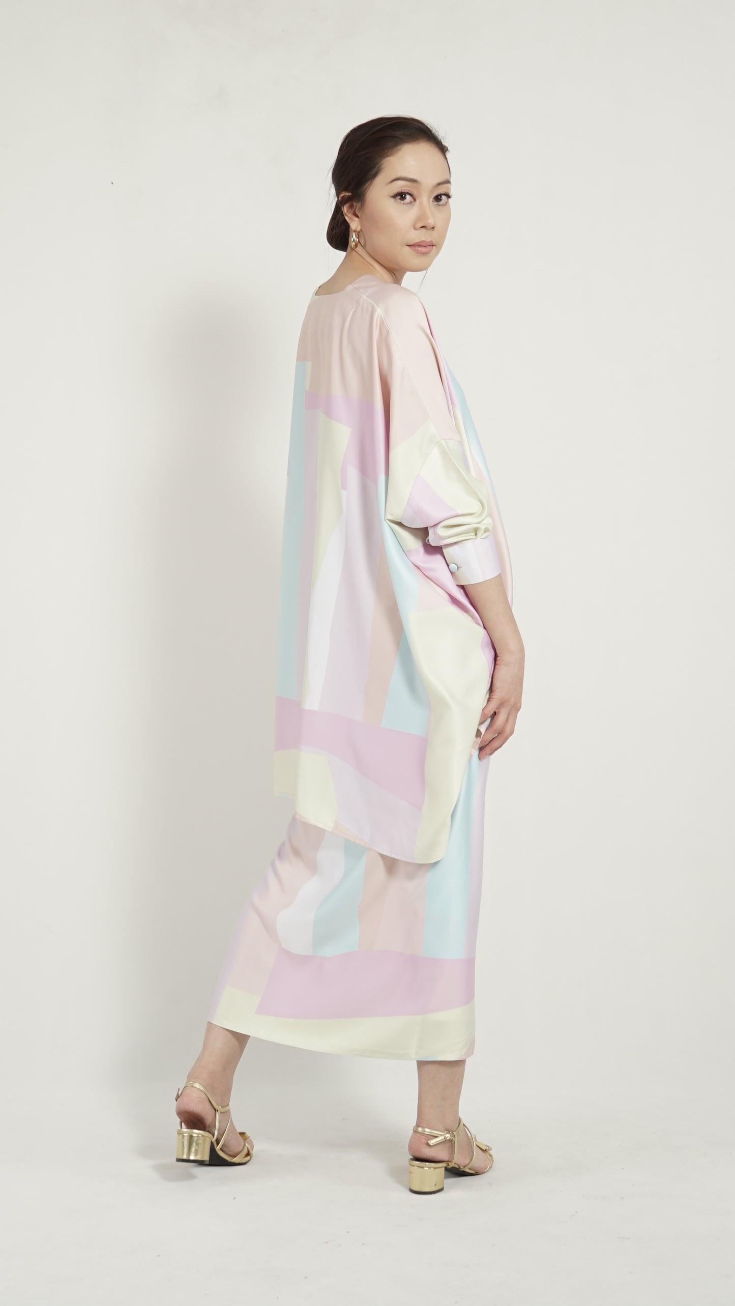 Alessia top Pastel Yellow Geometry