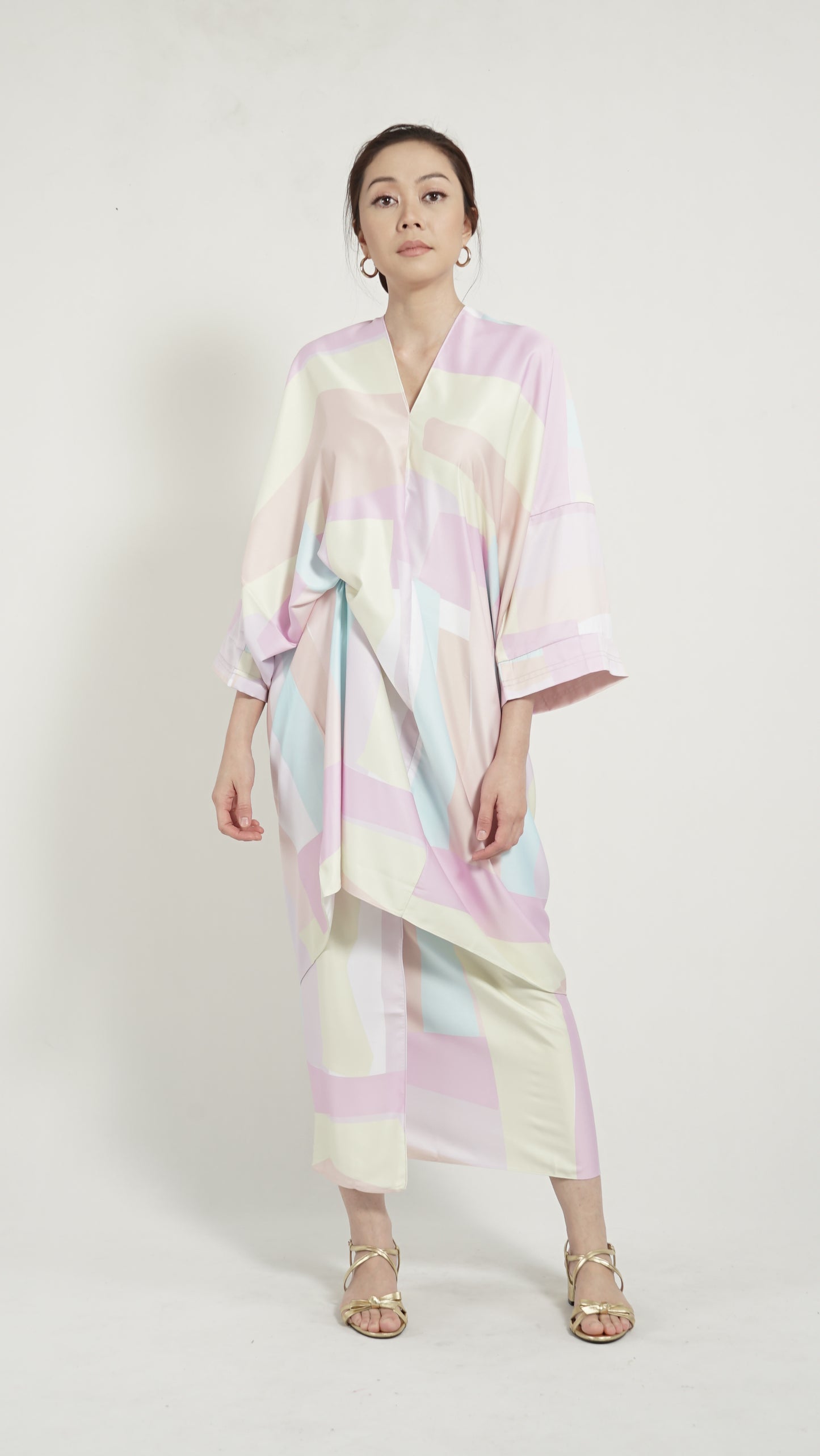 Ayana Top Pastel Yellow Geometry
