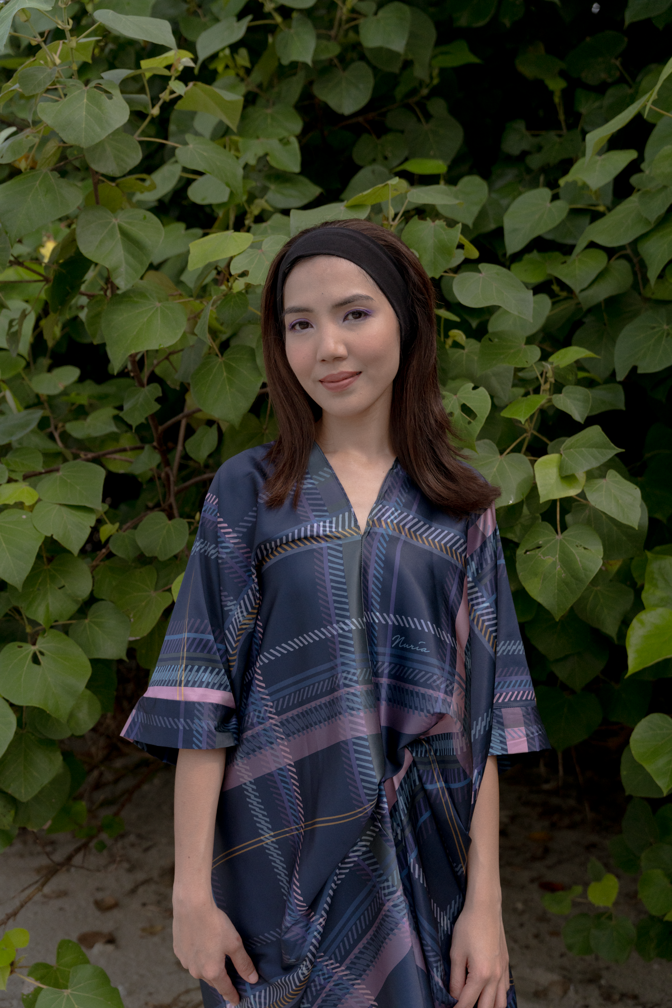 Norma Top in Navy Blue / Purple