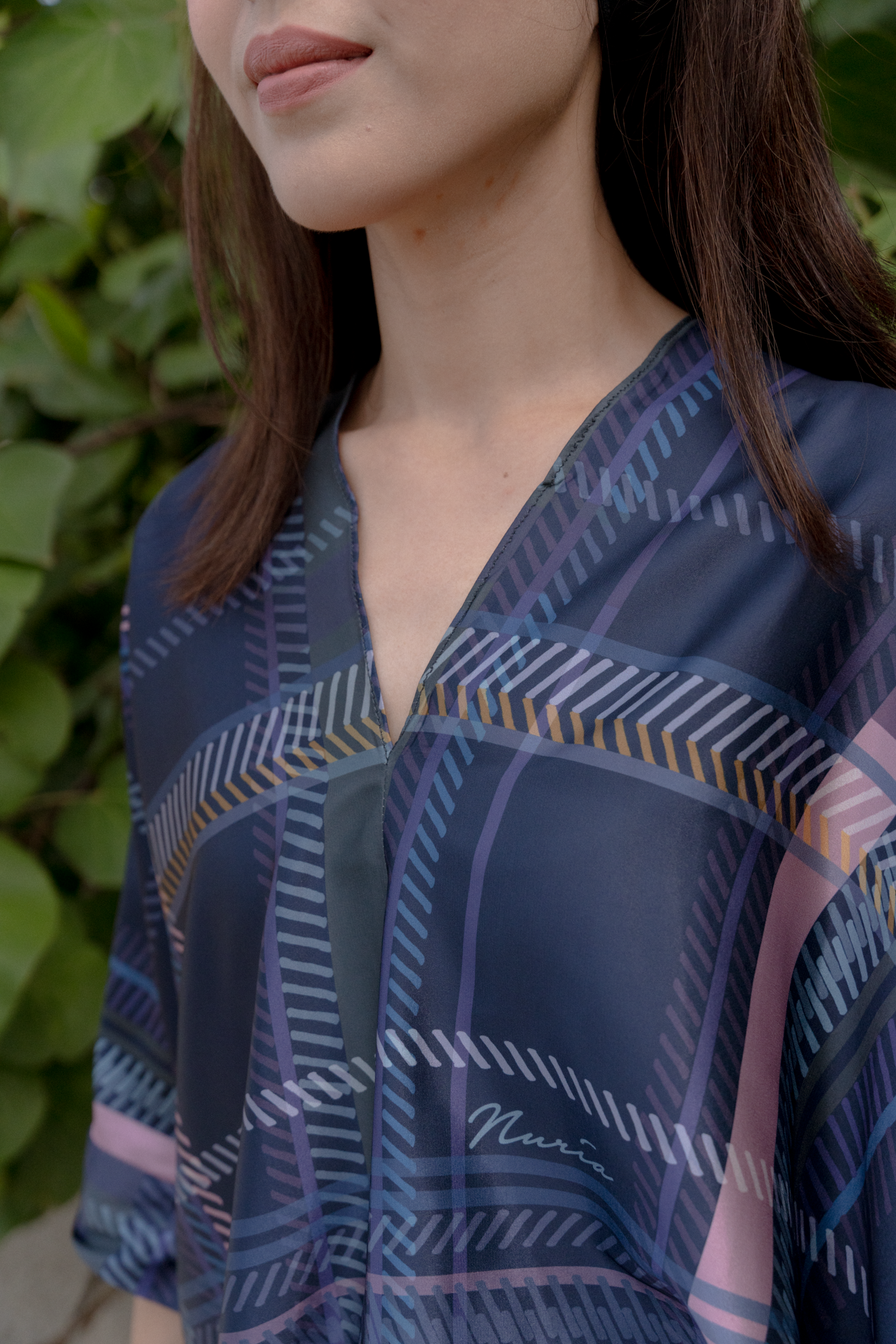 Norma Top in Navy Blue / Purple