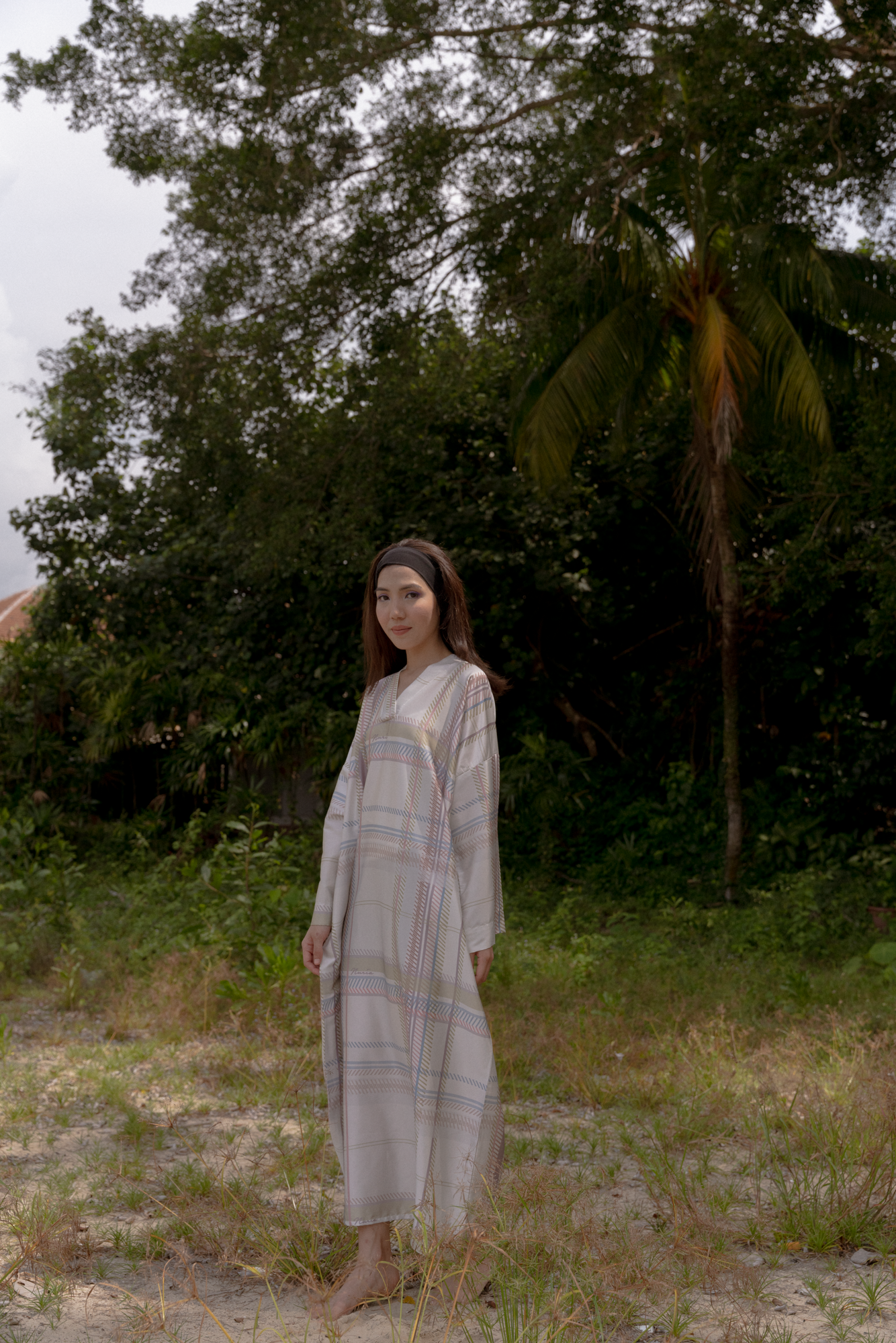 Cempaka Long Kaftan in Beige