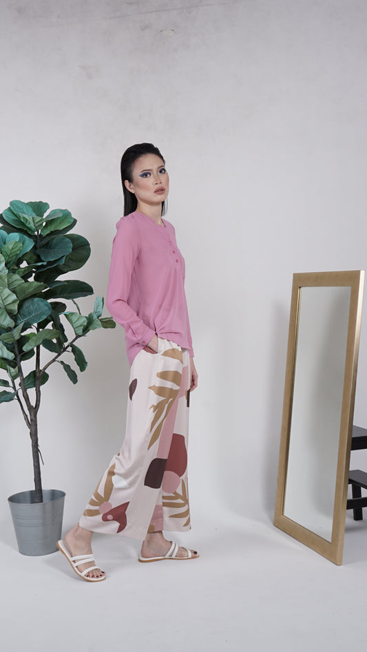 Ella Chiffon Top in Pink