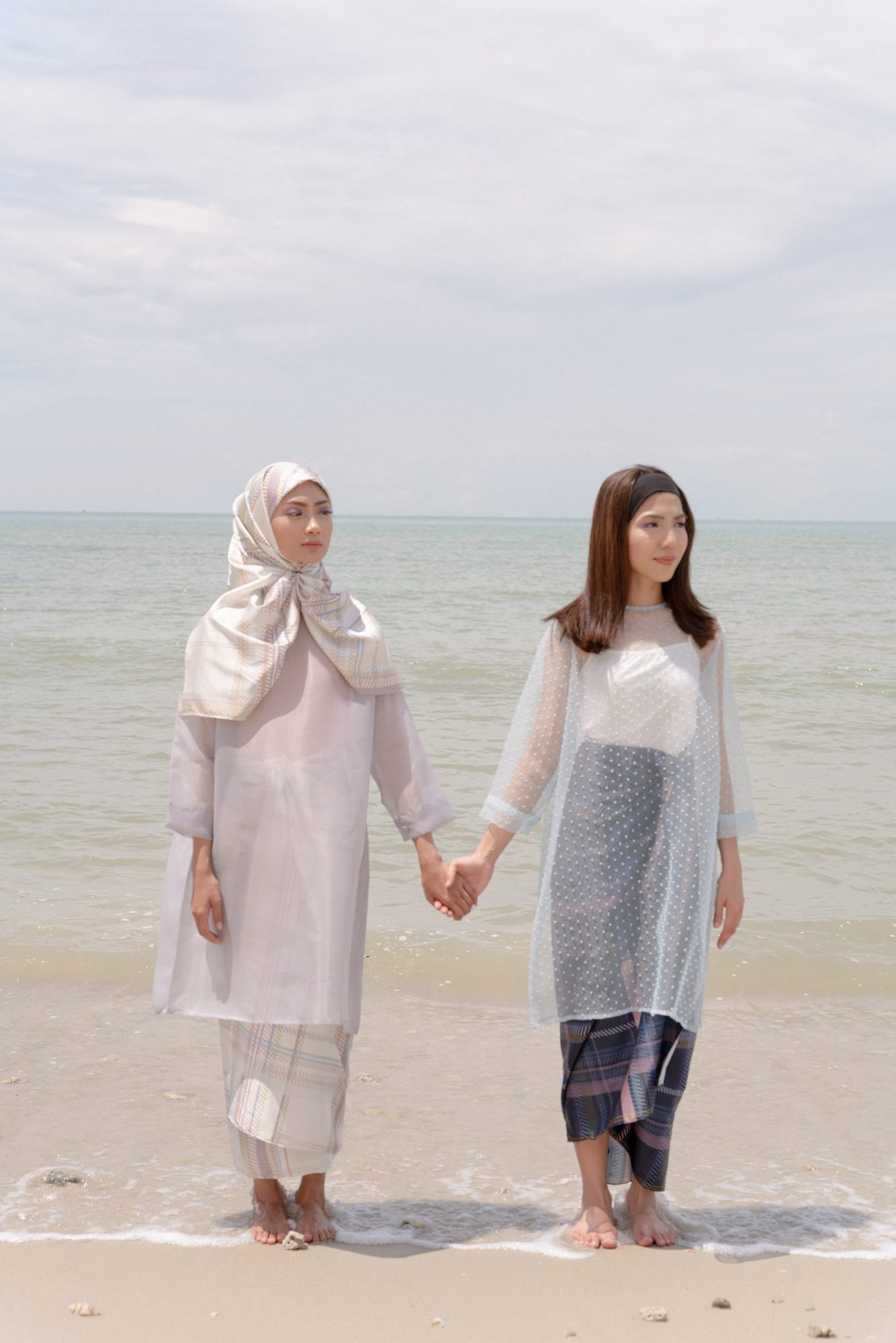 Wardah Top in Grey Blue