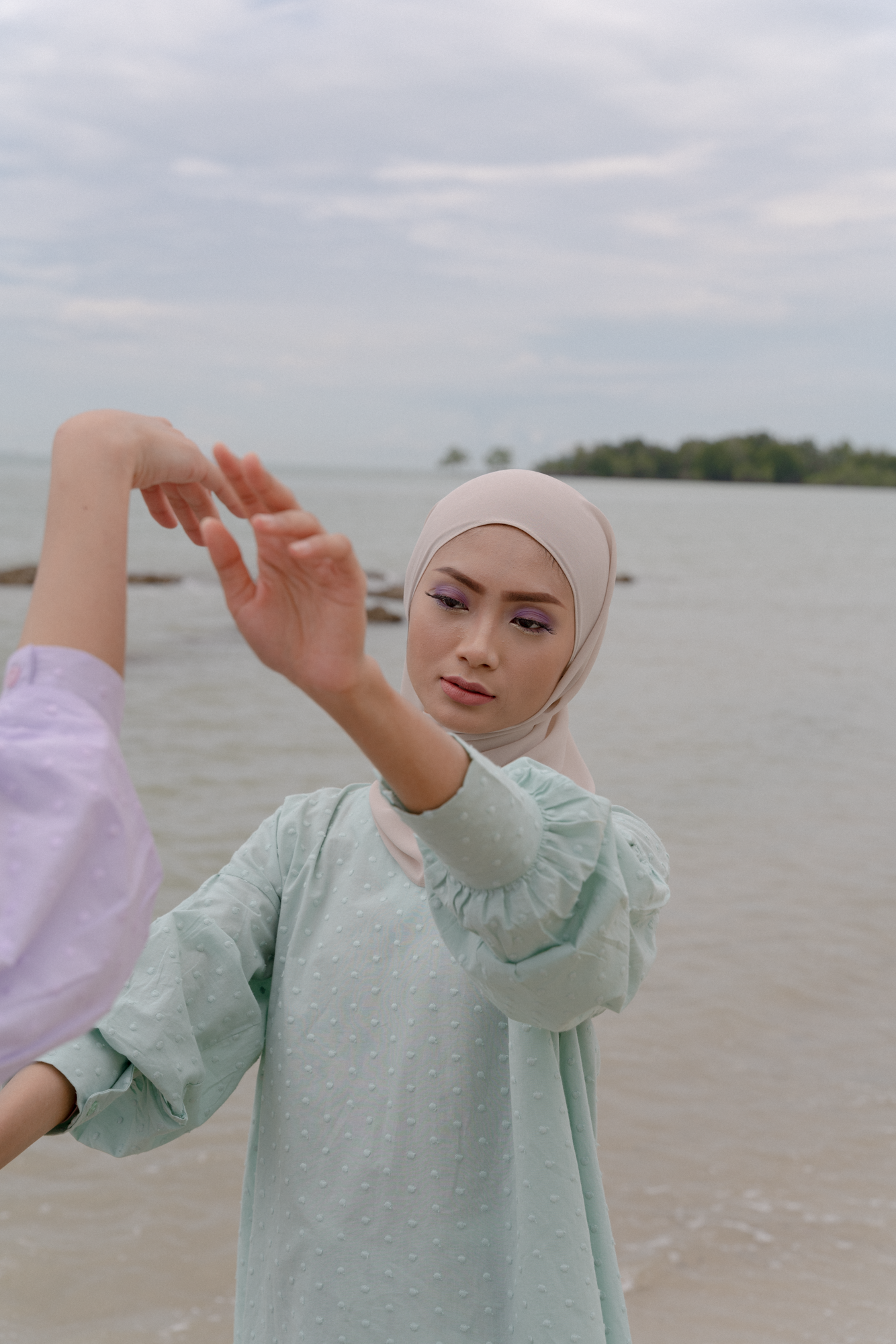 Sari Top in Mint Green