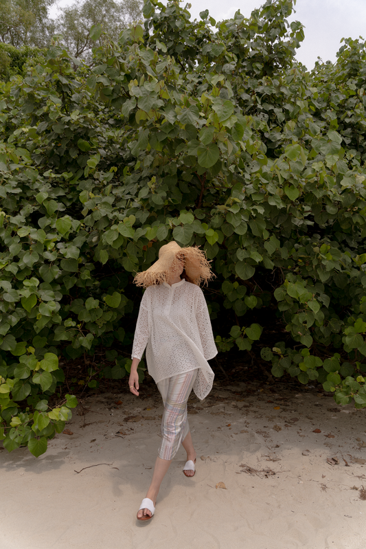 Nuria Print Pareo in Beige