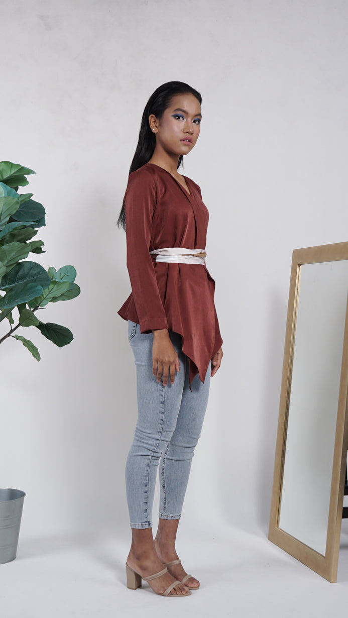 Elise Kimono Cardigan in Brown