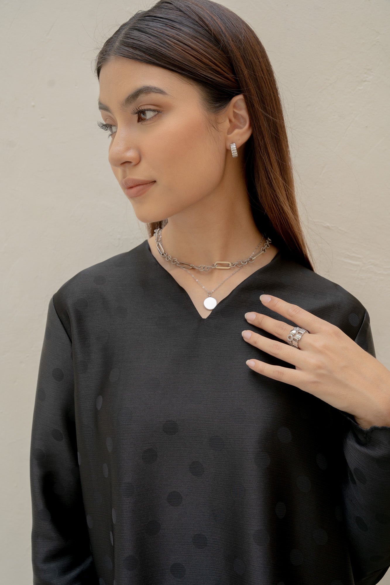 Dalia Silver Chain Link Necklace