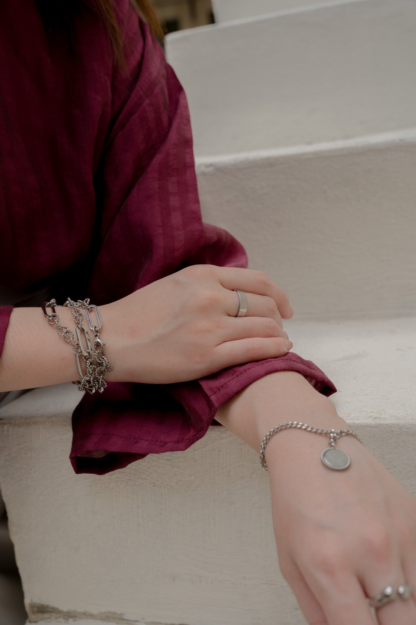 Dalia Silver Chain Link Bracelet