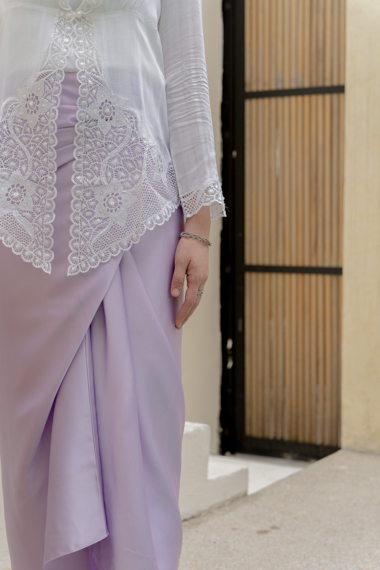 Plain Pareo in Lilac