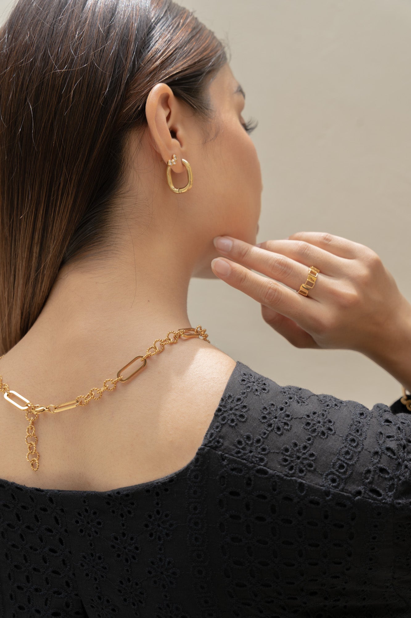 Dalia Gold Chain Link Necklace