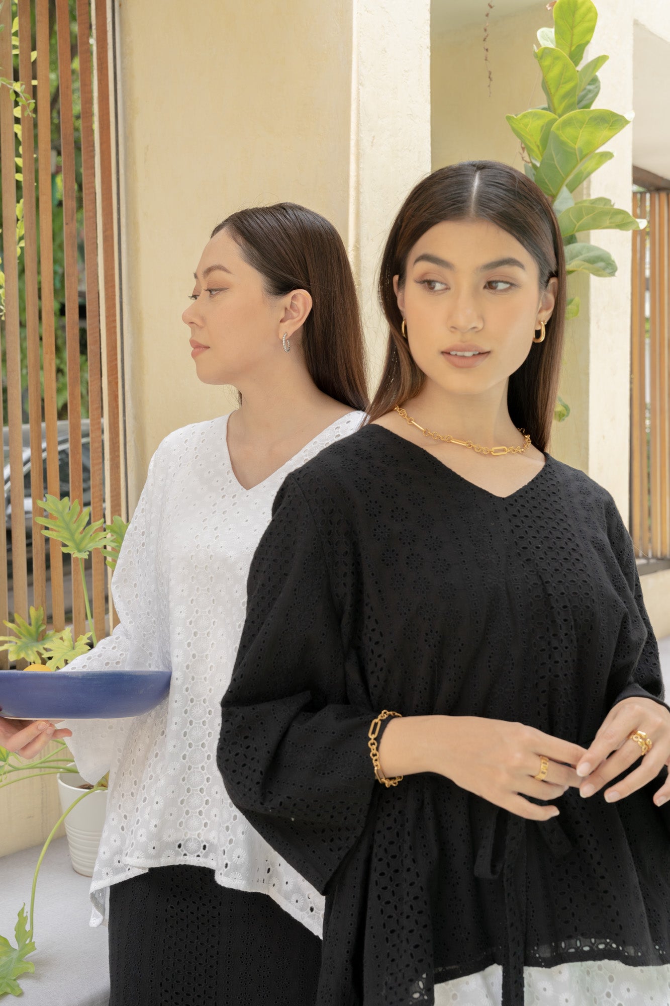 Riya Embroidery Top in Black