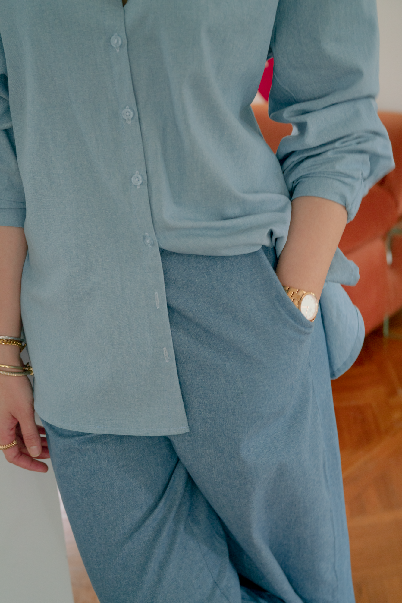 Rei Boyfriend Shirt in Light Denim