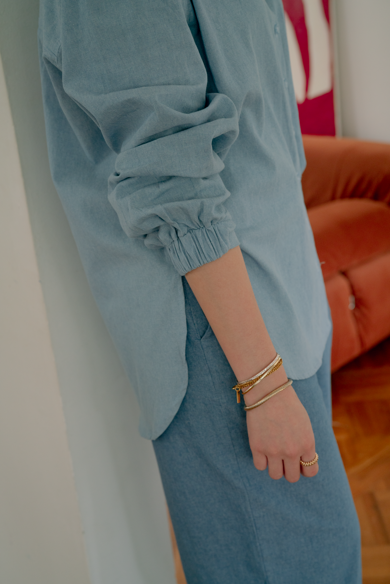 Rei Boyfriend Shirt in Light Denim