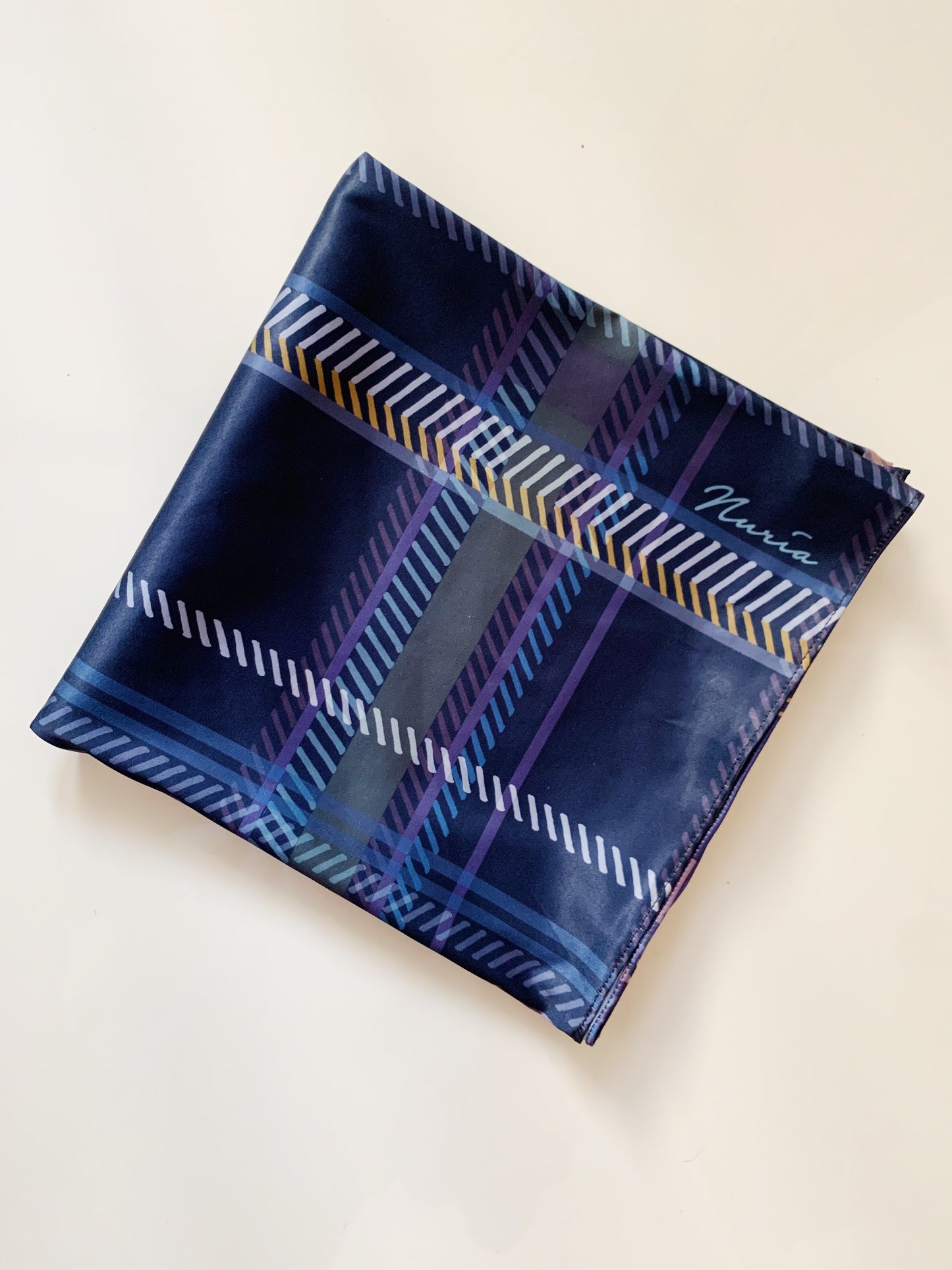 Indra Shirt in Navy Blue / Purple