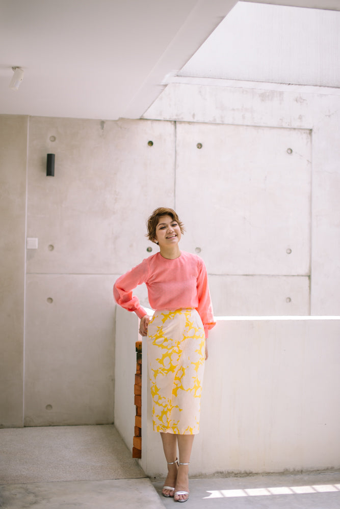 Floral Skirt in Yellow
