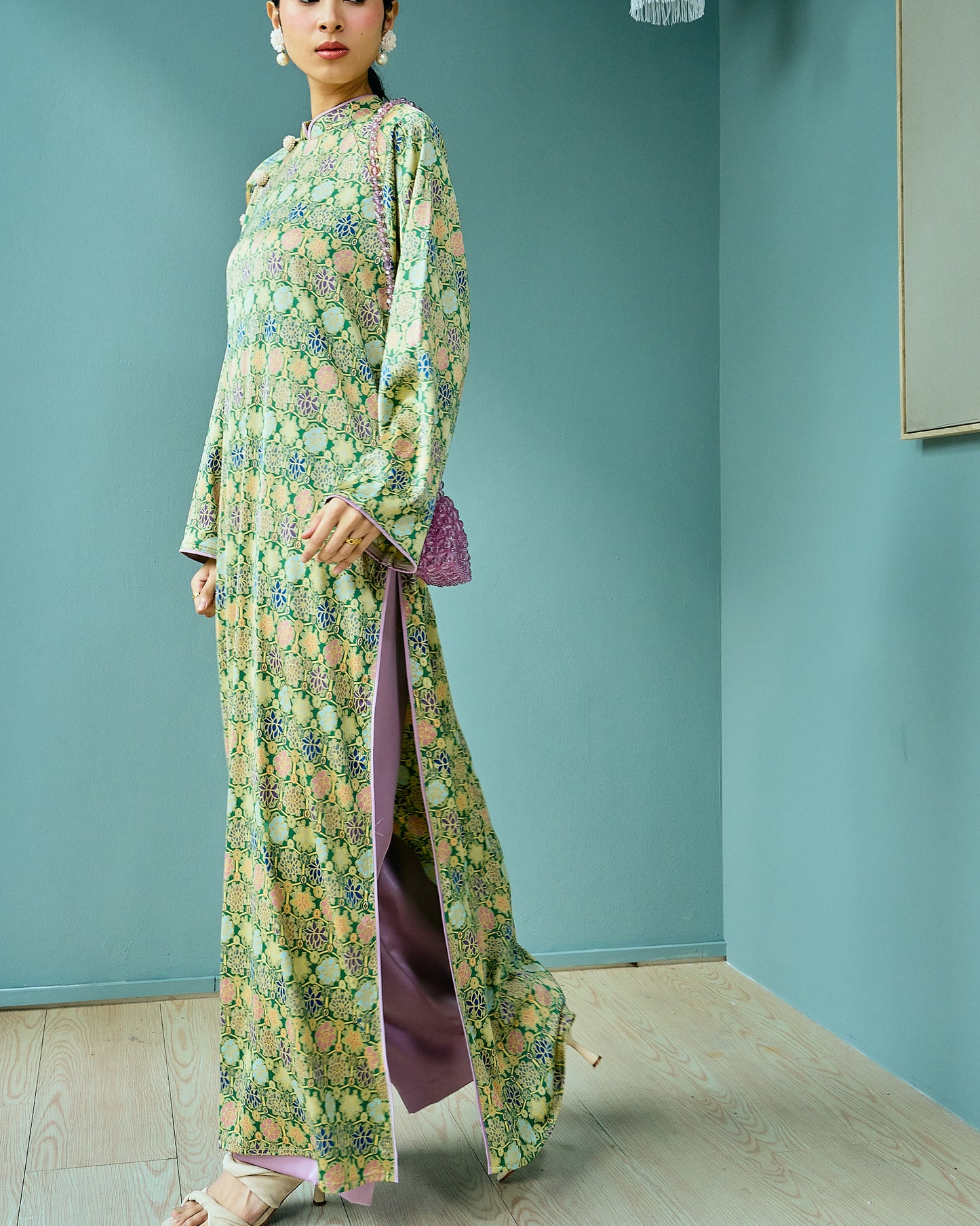 DIYA Vietnam Set in Green/Lilac